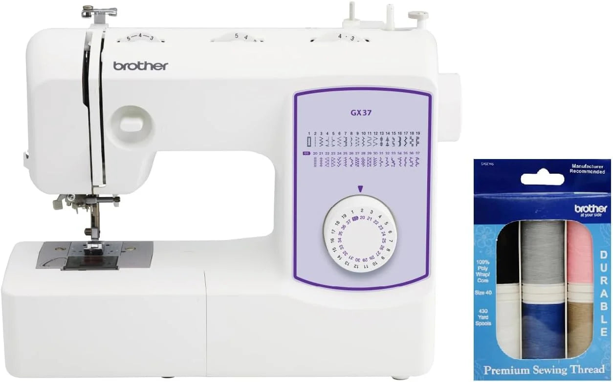 Sewing Machine, GX37, 37 Built-in Stitches, 6 Included Sewing Feet