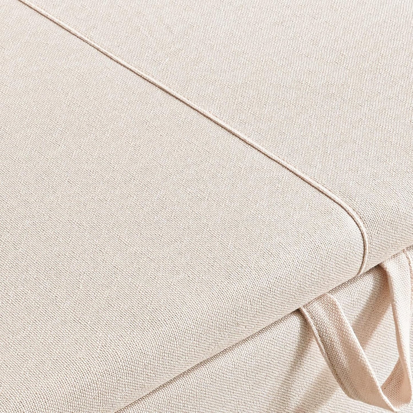 Furniliving Modern Storage Ottoman Bench, Sherpa Ottoman End of Bed Bench with Solid Wood Legs Upholstered Ottoman Benches with Storage Indoor Bench