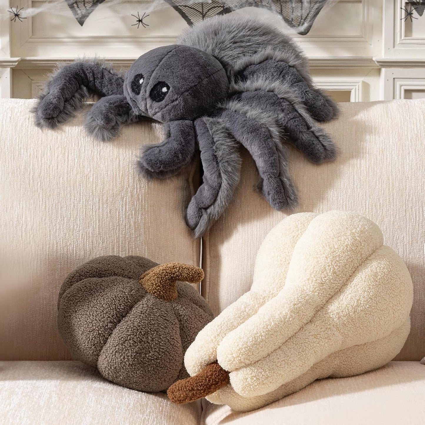 Teddy Fleece Pumpkin Throw Pillows