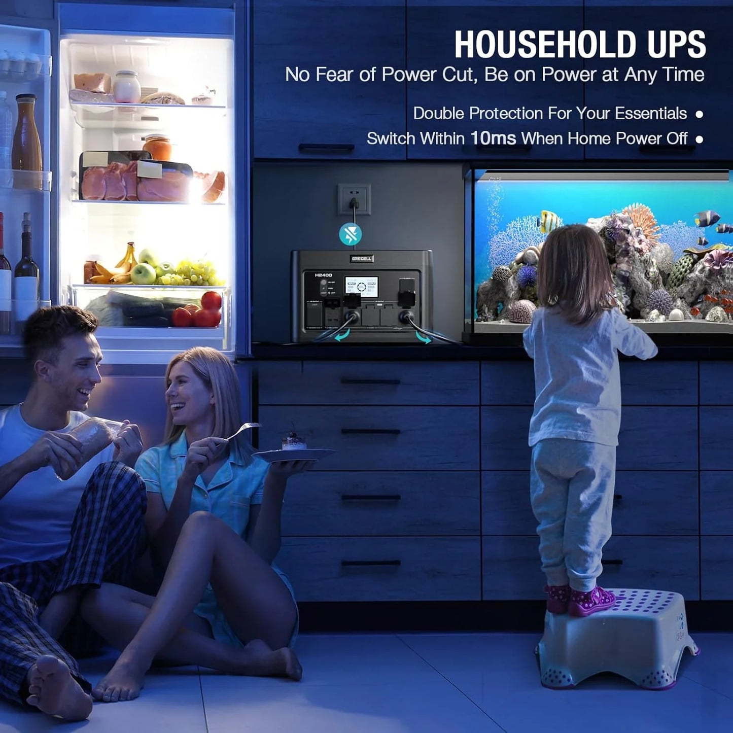 Portable Power Station 300W (Peak 600W),230.88Wh Solar Generator with 60W USB-C PD Output, 110V Pure Sine Wave AC Outlet Backup Lithium Battery for Outdoors Camping Travel Home Blackout