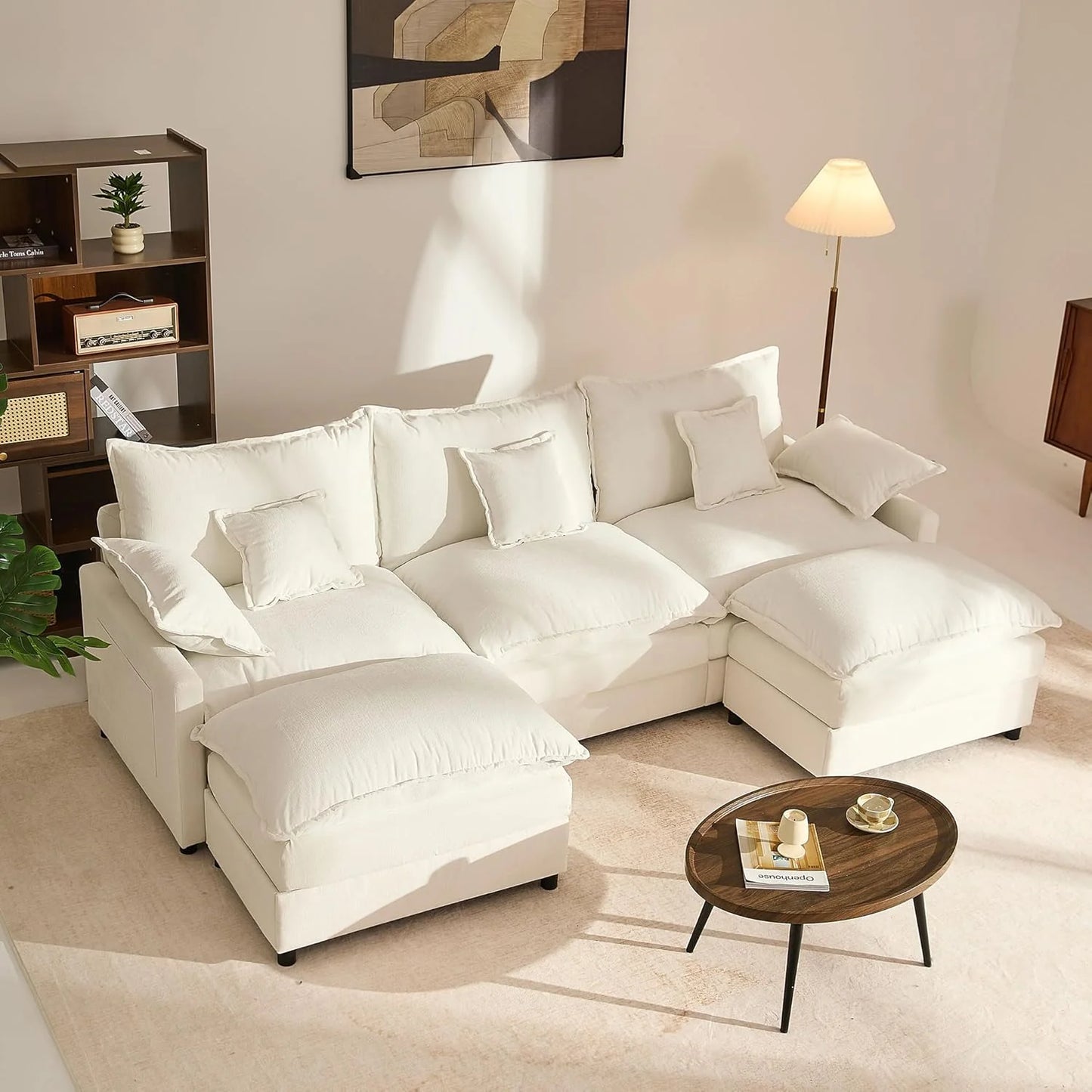 108" U-shaped sofa, modular sofa Comfortable cloud sofa