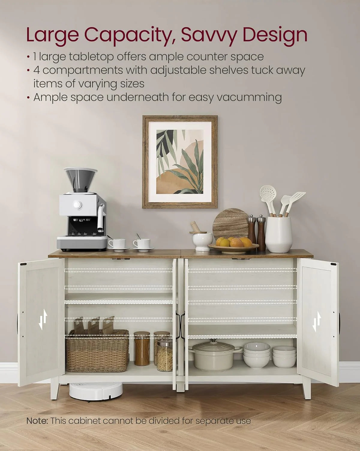 Storage Cabinet Buffet Cabinet with Adjustable Shelves