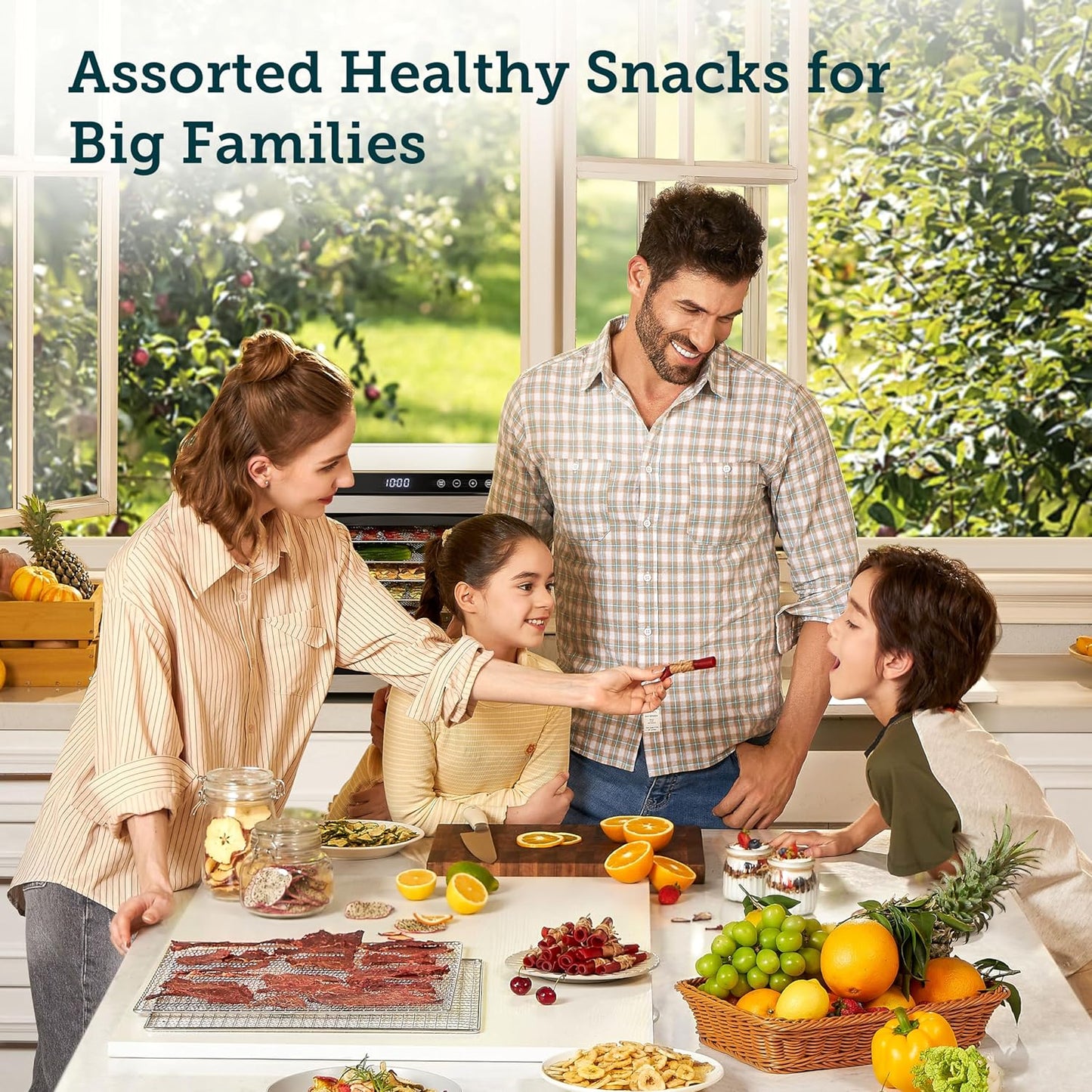 COSORI Food Dehydrator, Bigger Than 7 Trays With Large 6.5" Drying Space, 600W Power Saves More Time Than 480W, 165°F Dehydrated Dryer