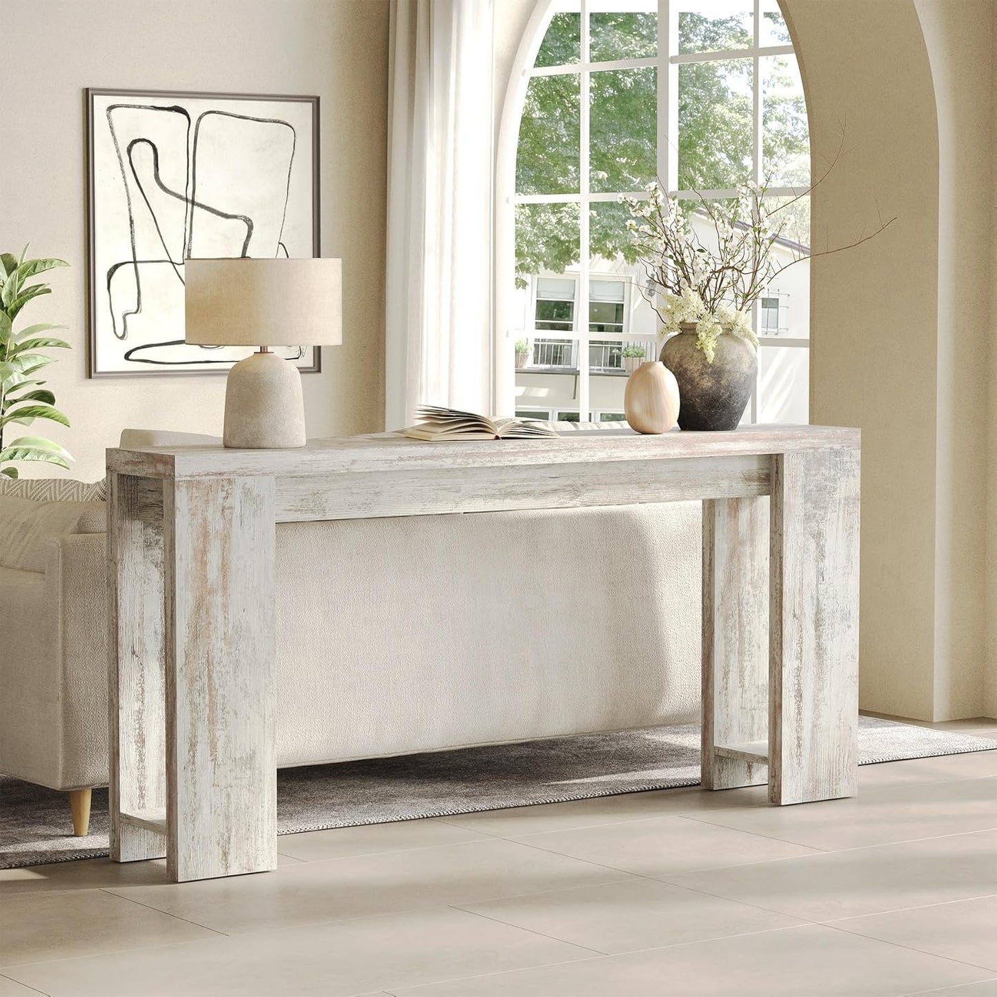 70.9-Inch Long Console Table Narrow Sofa Table Behind The Couch