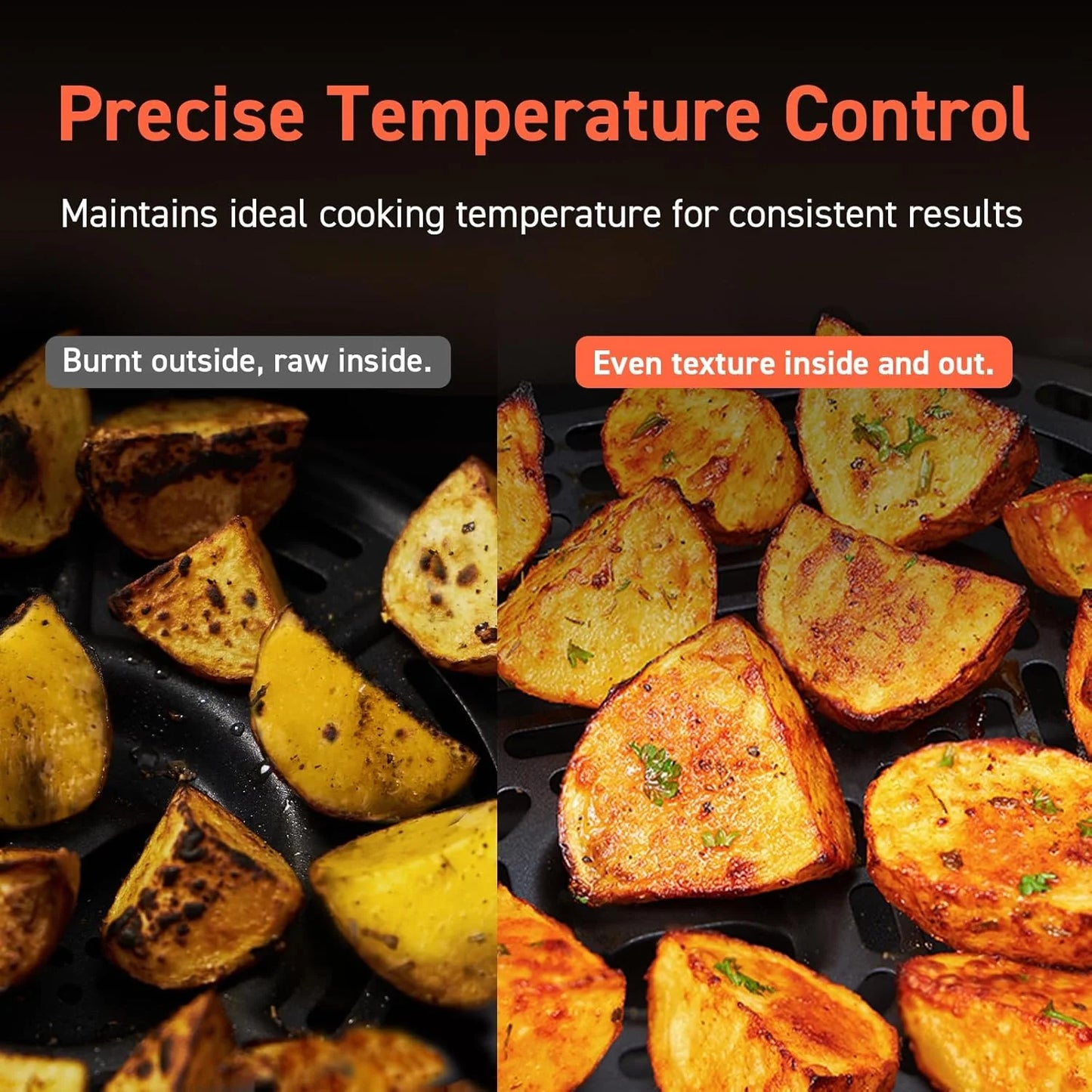 COSORI Air Fryer 9-in-1, Compact & Large 6-Qt, Fast Turbo Modes, 90–450°F Precise Heat for Even Results, Up to 95% Less Oil*, Roast, Bake, Dry, Reheat, Frozen, Broil, Proof, 120V, TurboBlaze, Grey