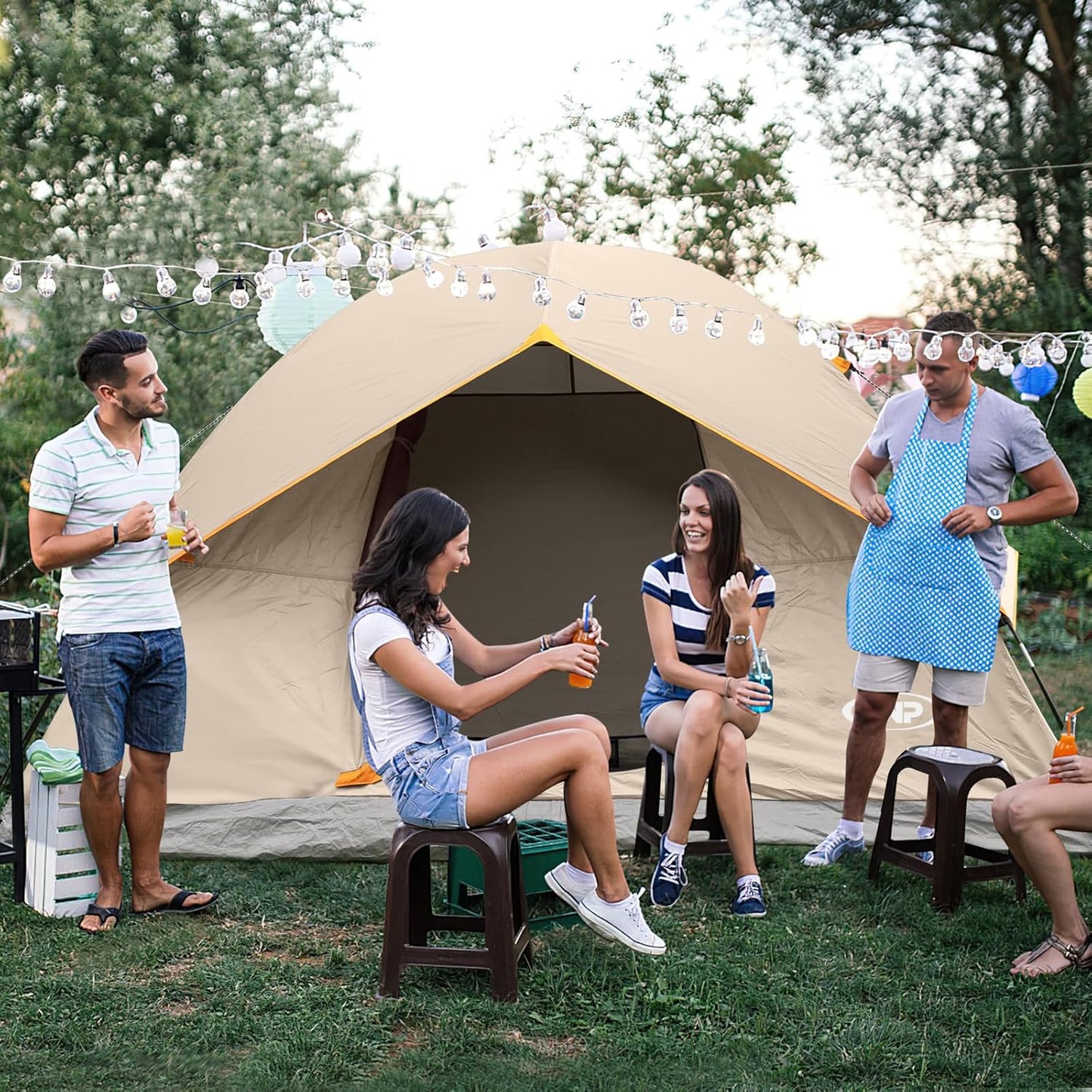 Camping Tent 2/3/4/6 Person Dome Tent Portable Camping Tent for Outdoor and Backpacking Beach