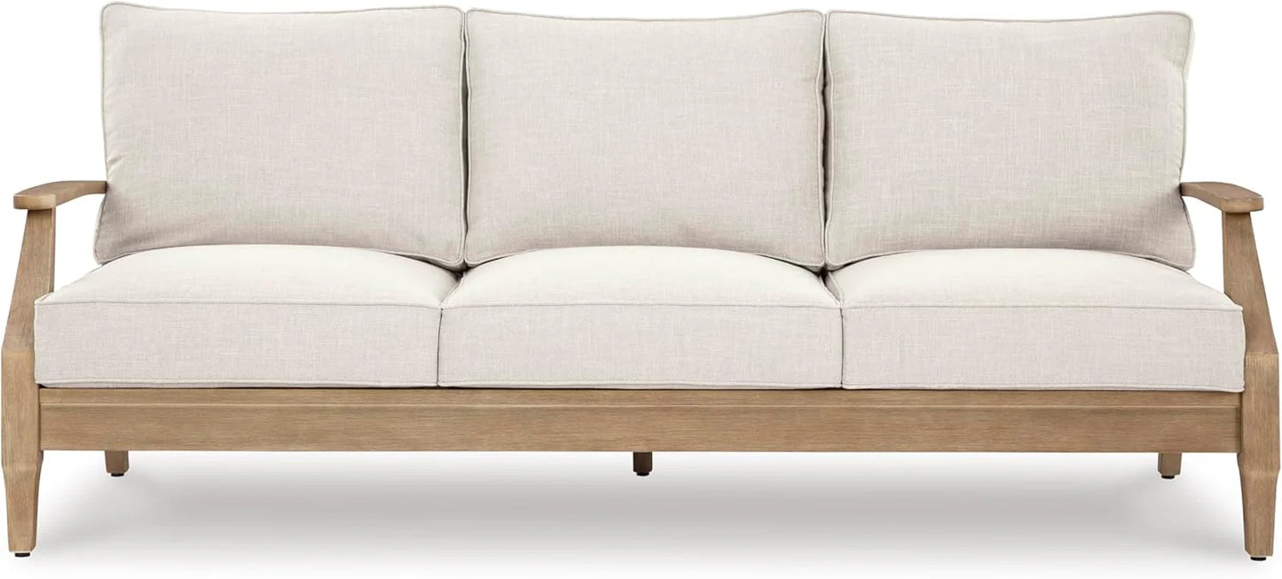 Coastal view outdoor terrace eucalyptus sofa