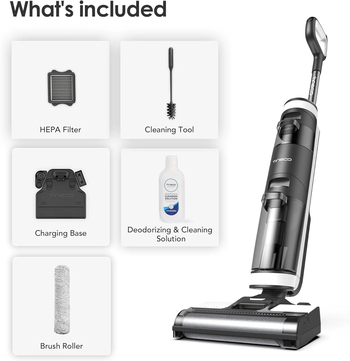 Wet Dry Vacuum Cordless Floor Cleaner and Mop One-Step Cleaning for Hard Floors