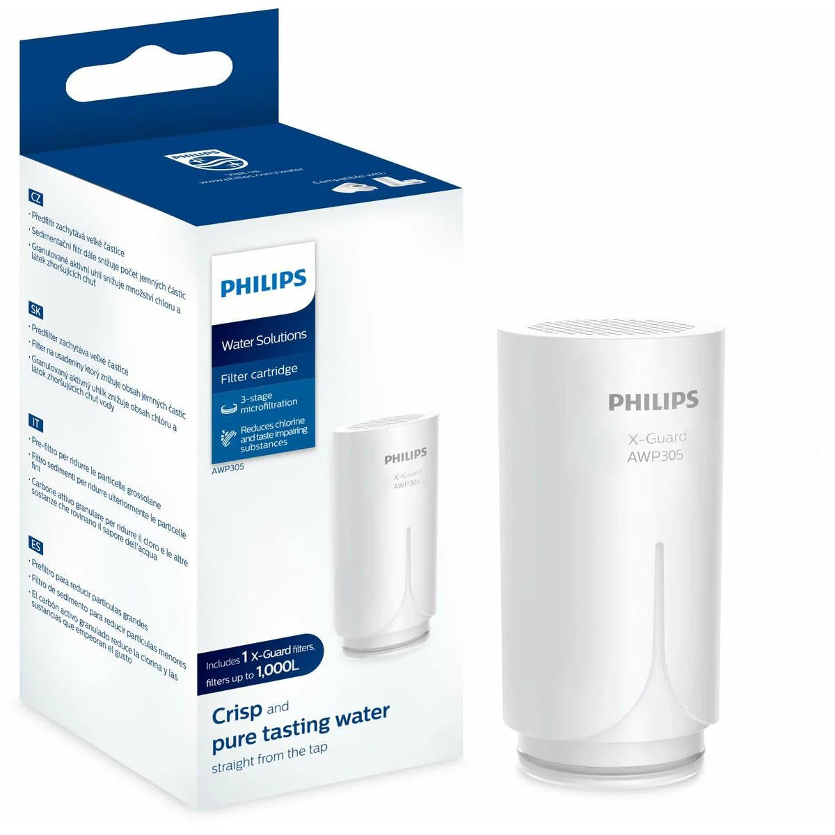 Reverse osmosis water filter countertop, Philips 5-inch water filtration system purifier