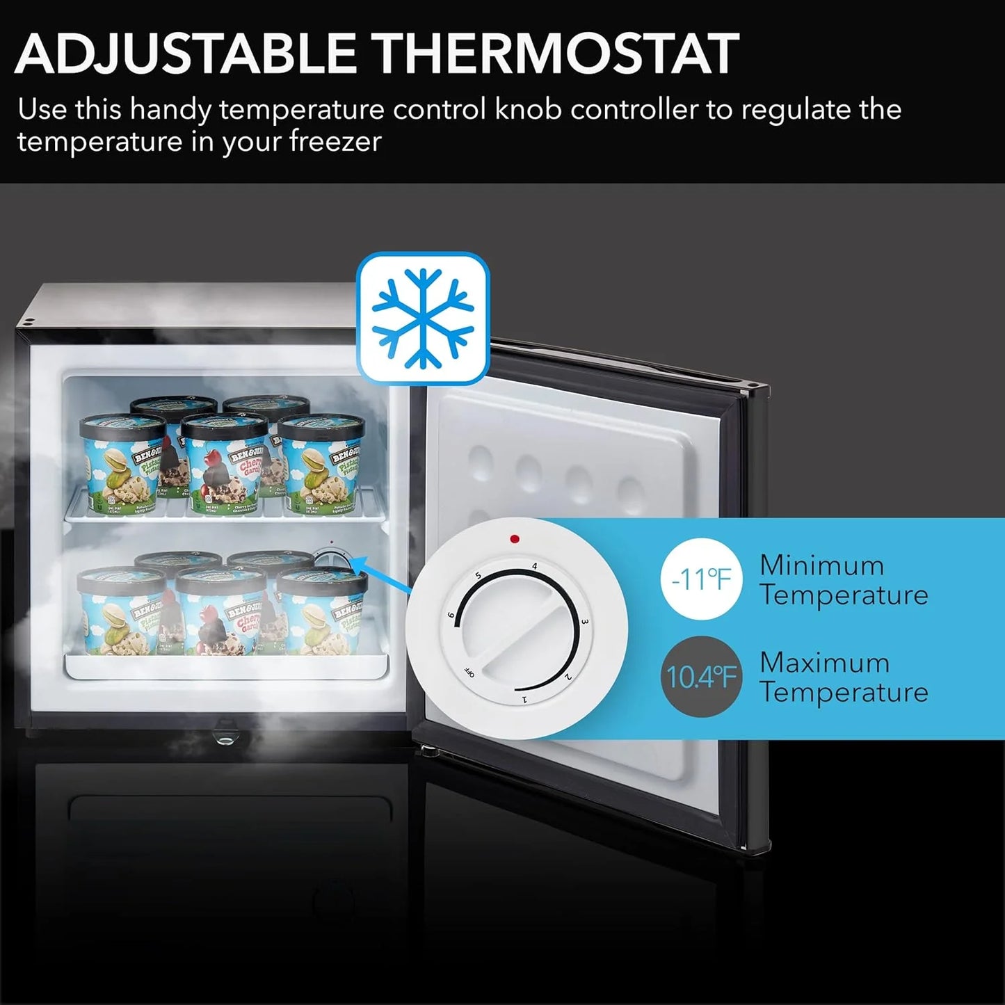 Whynter CUF-112SS Mini, Energy Star Rated Small Upright Freezer with Lock, Stainless Steel -1.1 Cubic Feet