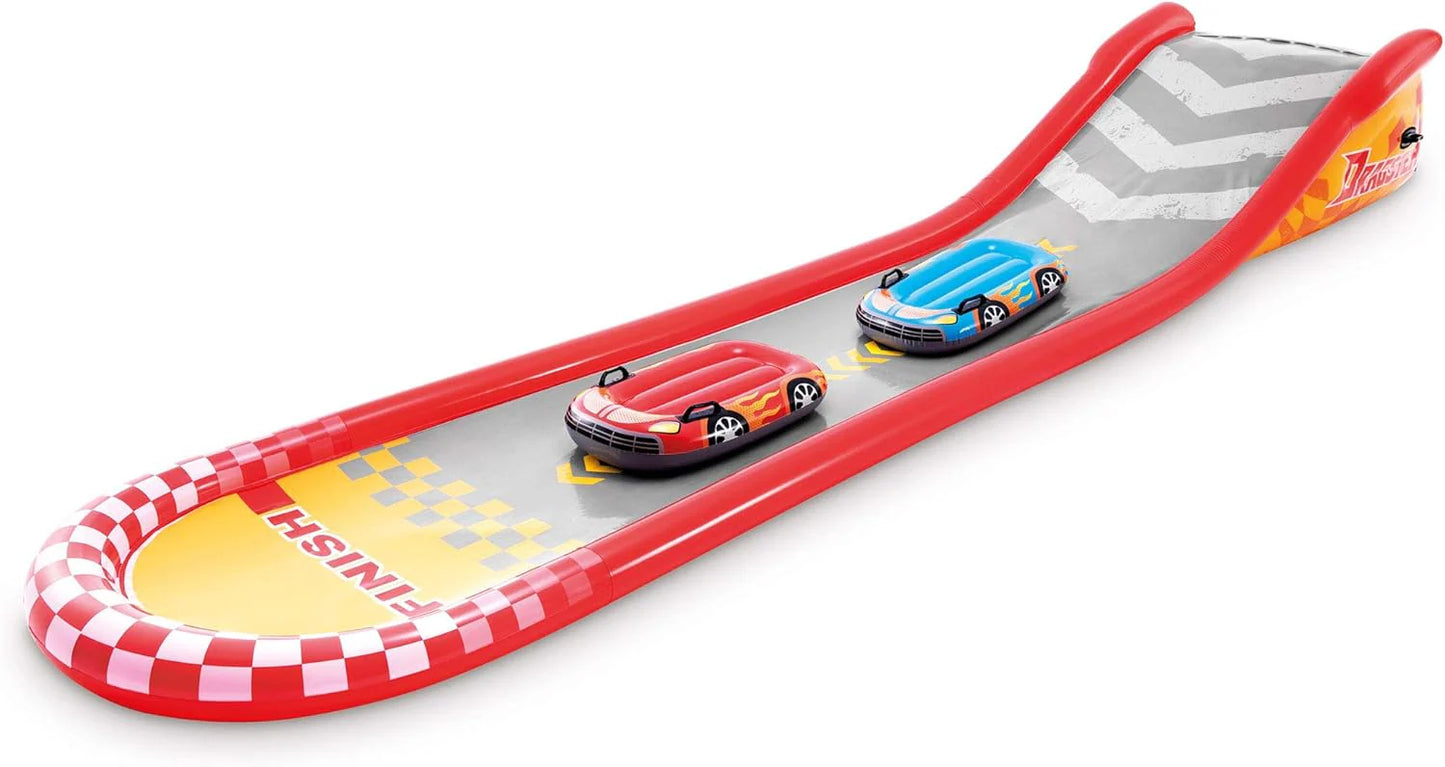 Intex 96" x 78" x 28" Inflatable Jungle Adventure Play Center Spray Kiddie Pool - Backyard Kids Water Slide, Outdoor Blow-Up Splash Pad for Toddlers