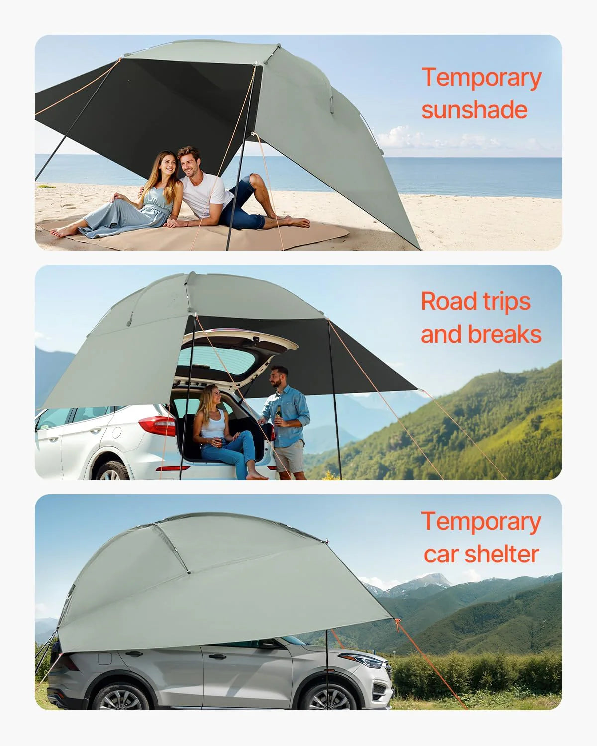 Awning Tent UV50+ Waterproof Canopy for Vehicles