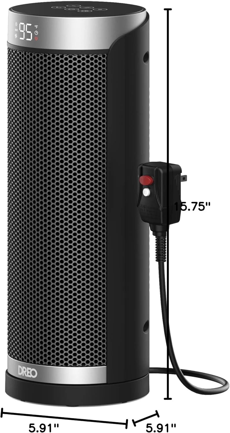 Space Heater, 1500W Electric Indoor Heater with Thermostat Quiet Portable Heater