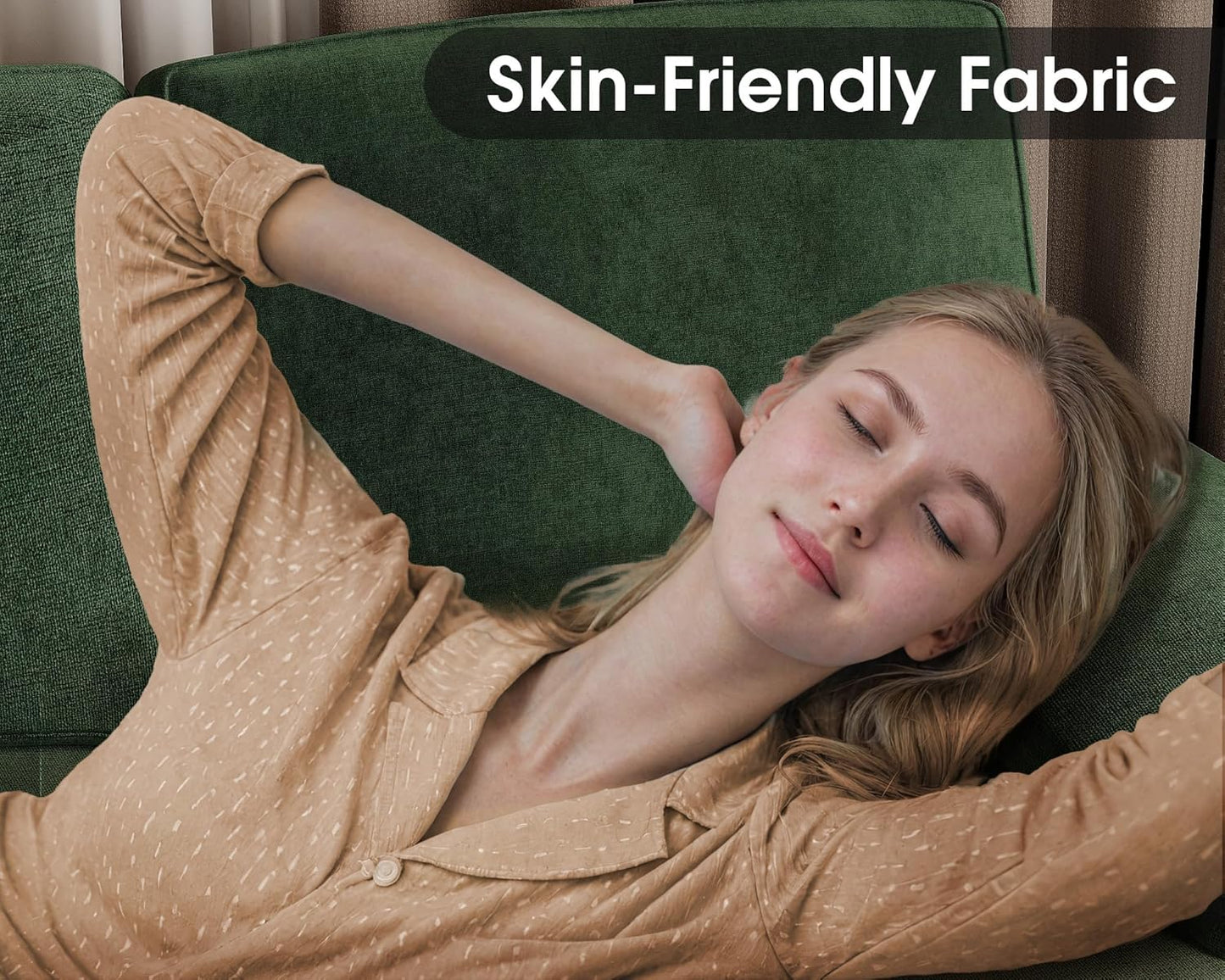 Furmax Sectional Couches for Living Room, U-Shaped Sofa Couch with Linen Fabric, 4 Seat Sofa Set with Double Chaise for Apartment (Fabric, Grey)