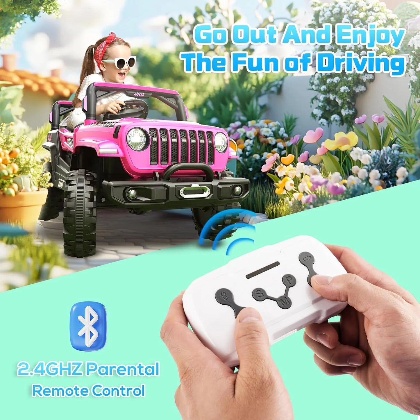 SEALIGHT 12V Children's Driving Truck Model 380 Watt Motor Emergency Braking Function