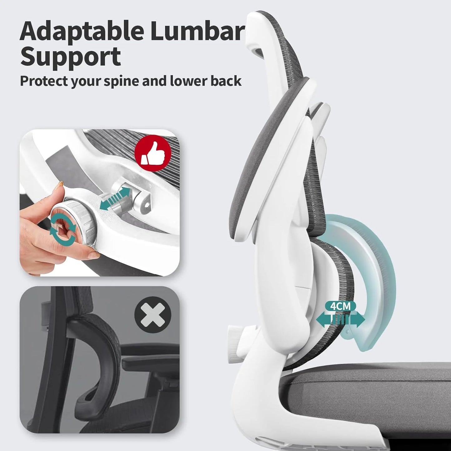 TRALT Office Chair Ergonomic Desk Chair 330 lbs Home Mesh Gaming Chair with Wheels