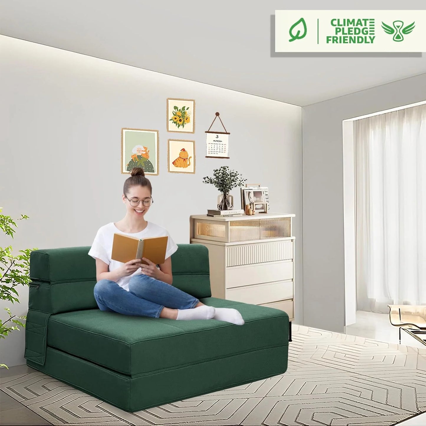 60 inch pull out sofa bed, memory foam sofa with 2 pillows, futon bed, guest bed and pull out sofa,