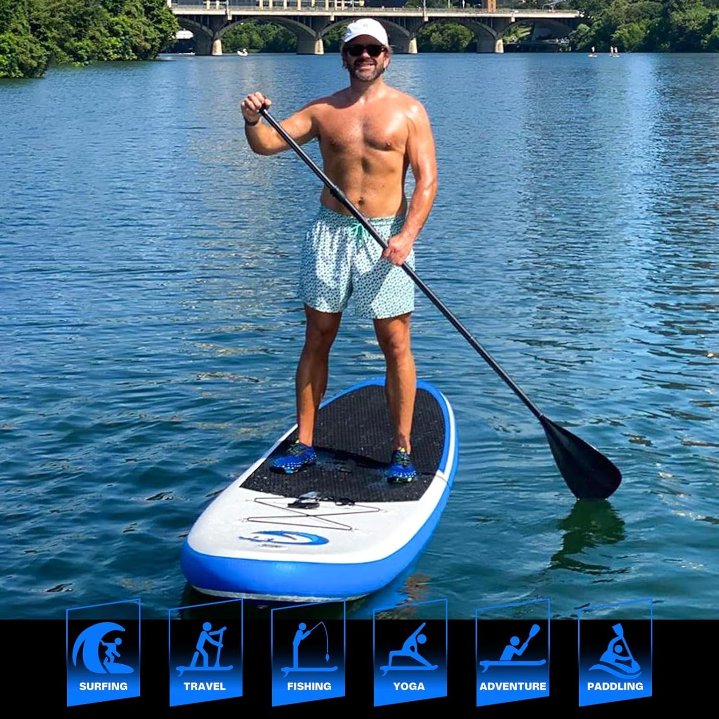 FunWater Stand Up Paddle Board Ultralight Inflatable Paddle Board with SUP Accessories