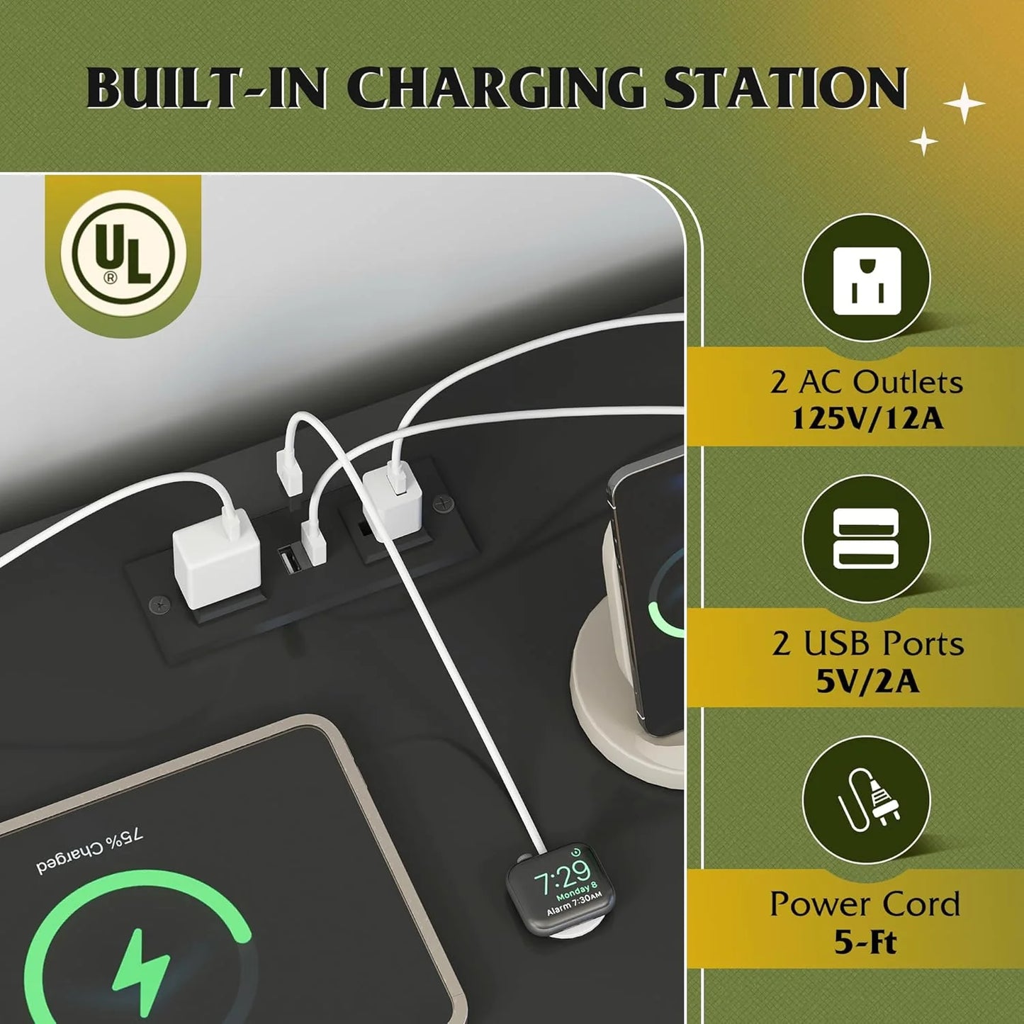 9 Drawer Led Dresser for Bedroom, 58.35'' Wide Wood Dresser Storage Organizer with Power Outlets for 65'' TV, Dressers with Open Shelves