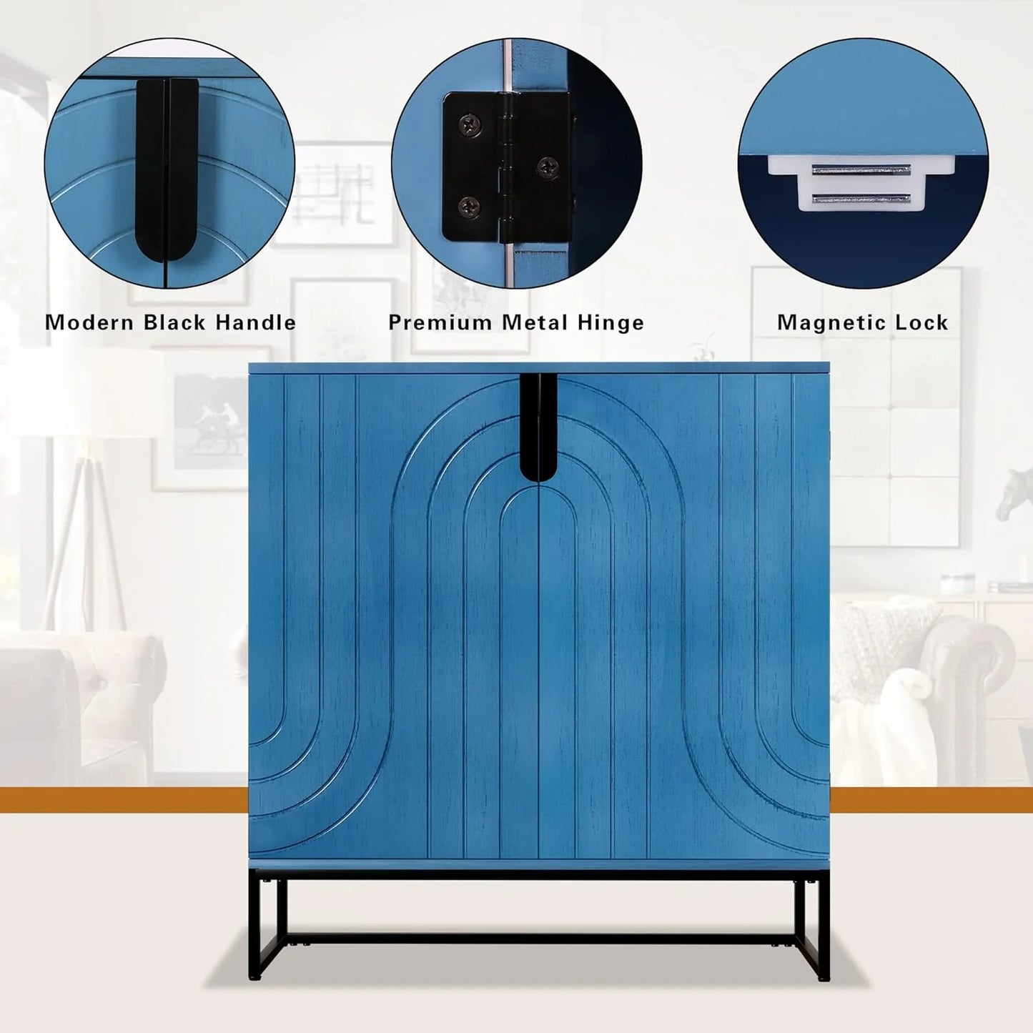 Accent Wood Grain Cabinet with 2 Doors