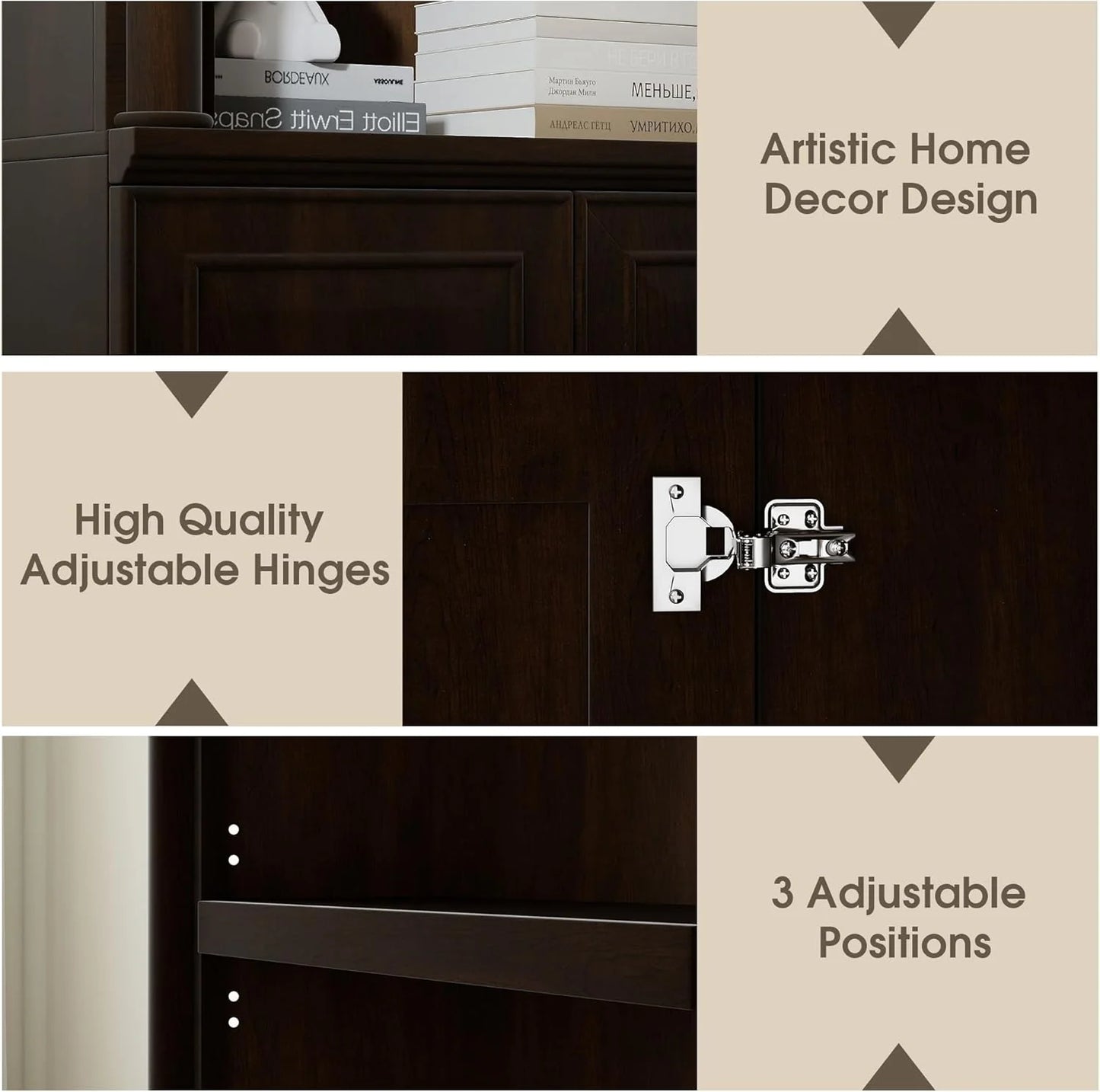 70-Inch Tall White Bookcase 5 Tiers Shelves Open Storage Bookshelf