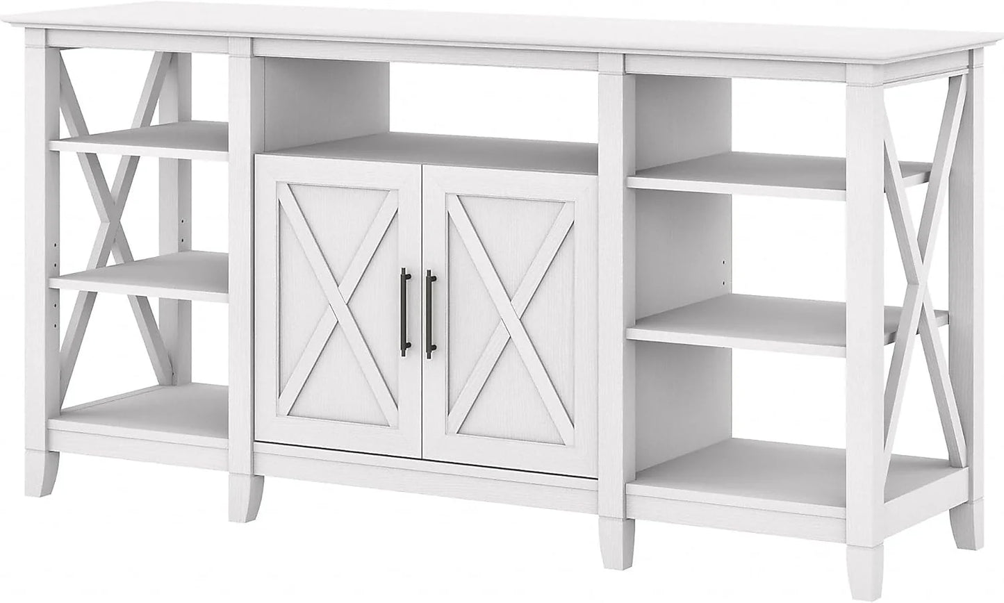Key West Tall TV Stand for 65 Inch TV in Pure White Oak