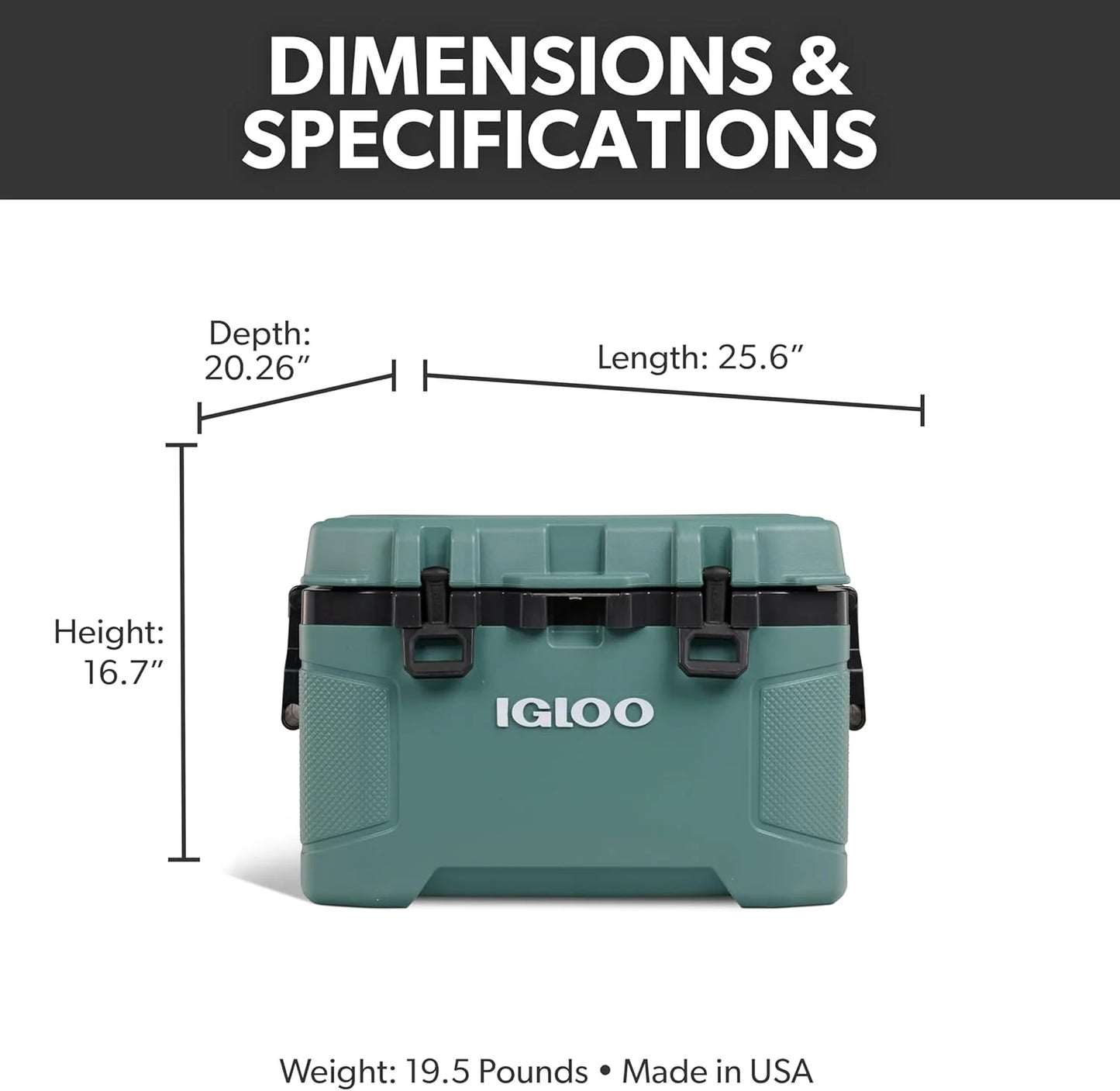 Igloo 52Qt Wheeled Cooler, Insulated Hard Shell Ice Chest