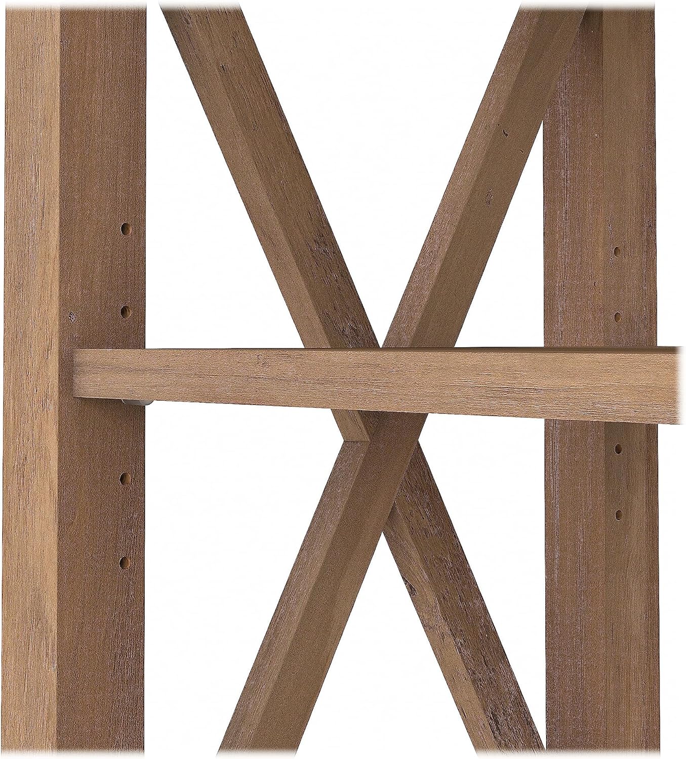 Key West Console Table with Drawers and Shelves in Linen White Oak