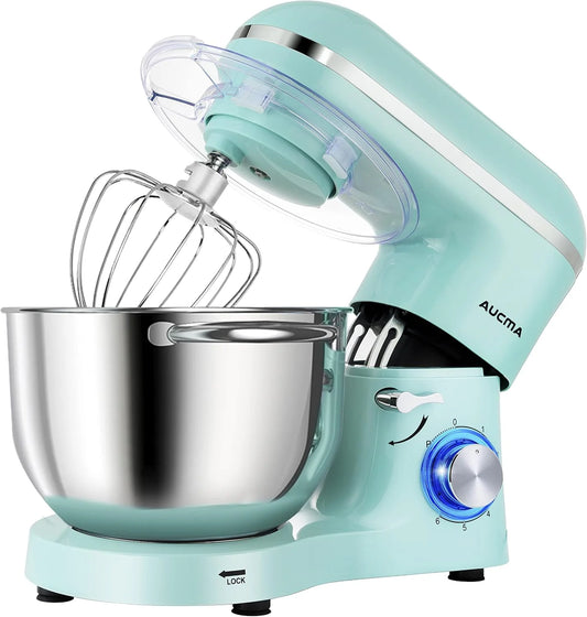 Aucma Stand Mixer,6.5-QT 660W 6-Speed Tilt-Head Food Mixer, Kitchen Electric Mixer with Dough Hook