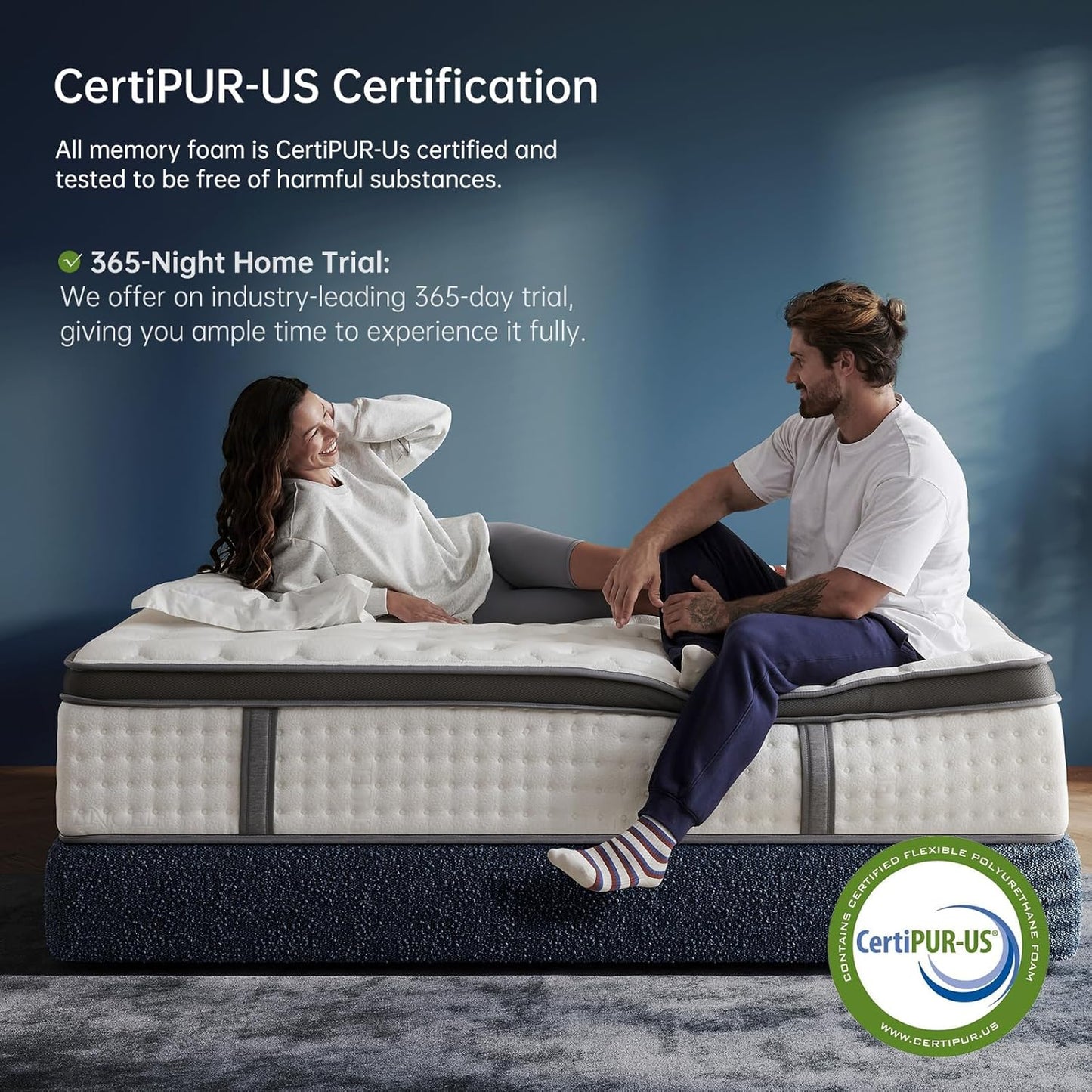 Queen Size Mattress 12-Inch Hybrid Mattress-in-a-Box Gel Memory Foam