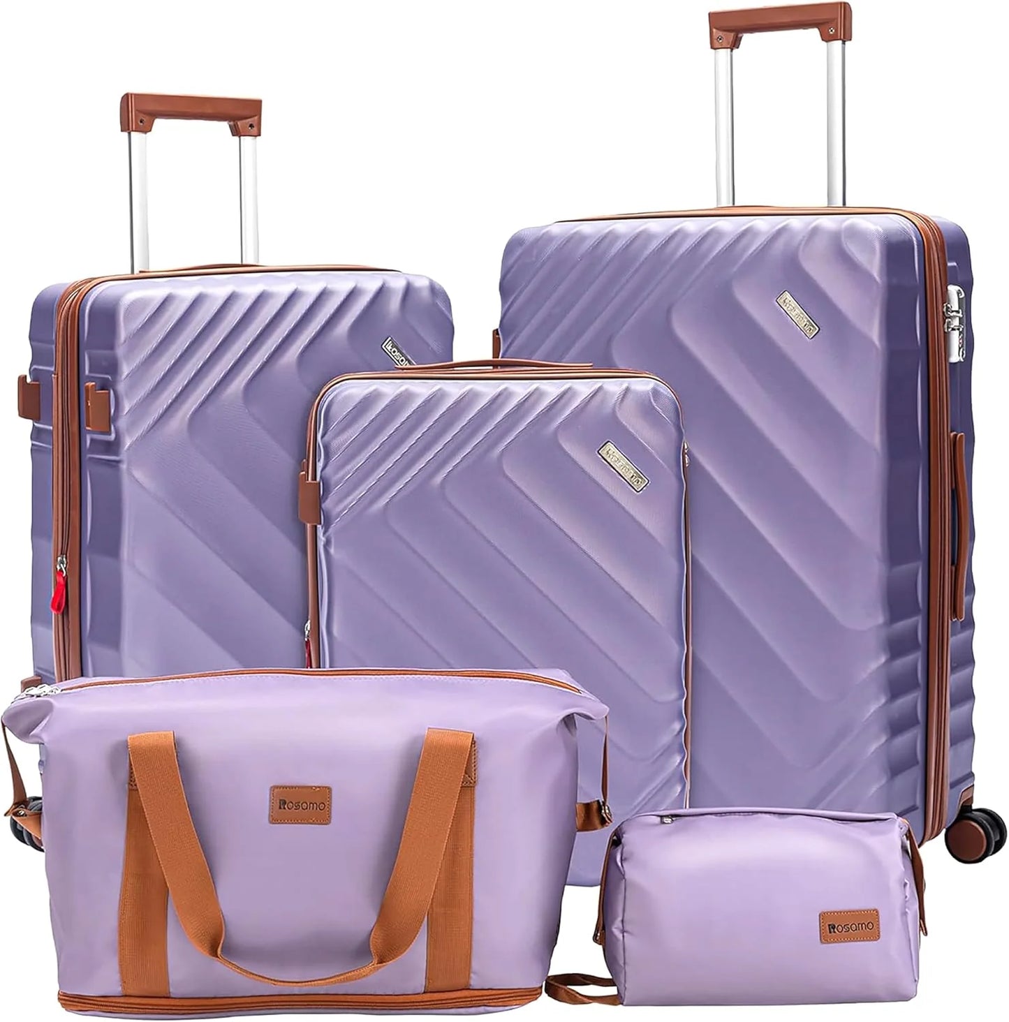 5 piece luggage set expandable suitcase 22x14x9 aviation certified durable waterproof travel set