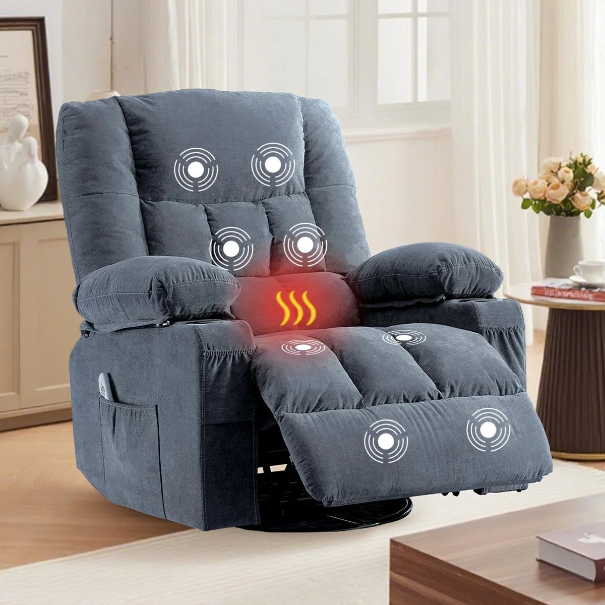 Recliner Loveseat with Cup Holders for Living Room