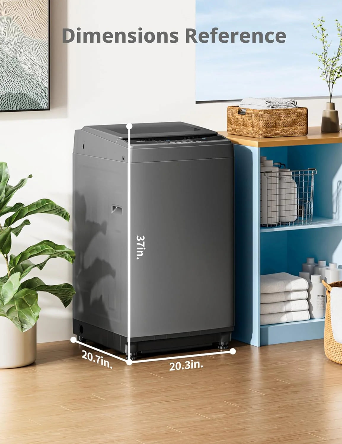 Comfee Portable Washing Machine, 0.9 Cubic Foot, with LED Display and Built-in Drum