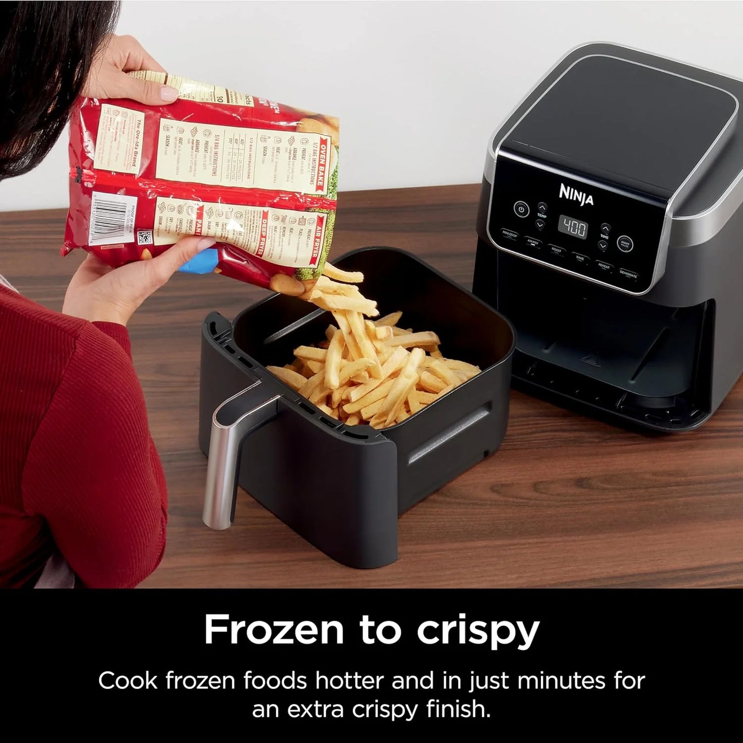 Ninja Air Fryer Pro 5-quart 4-in-1 air fryer that air fries, bakes, reheats, and dehydrates
