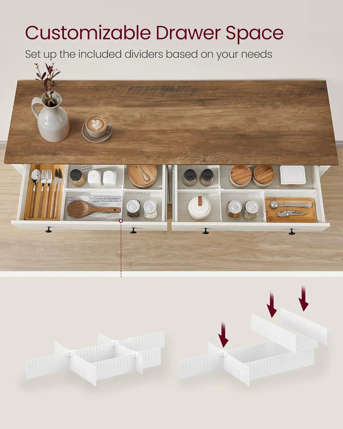 Storage Cabinet Buffet Cabinet with Adjustable Shelves