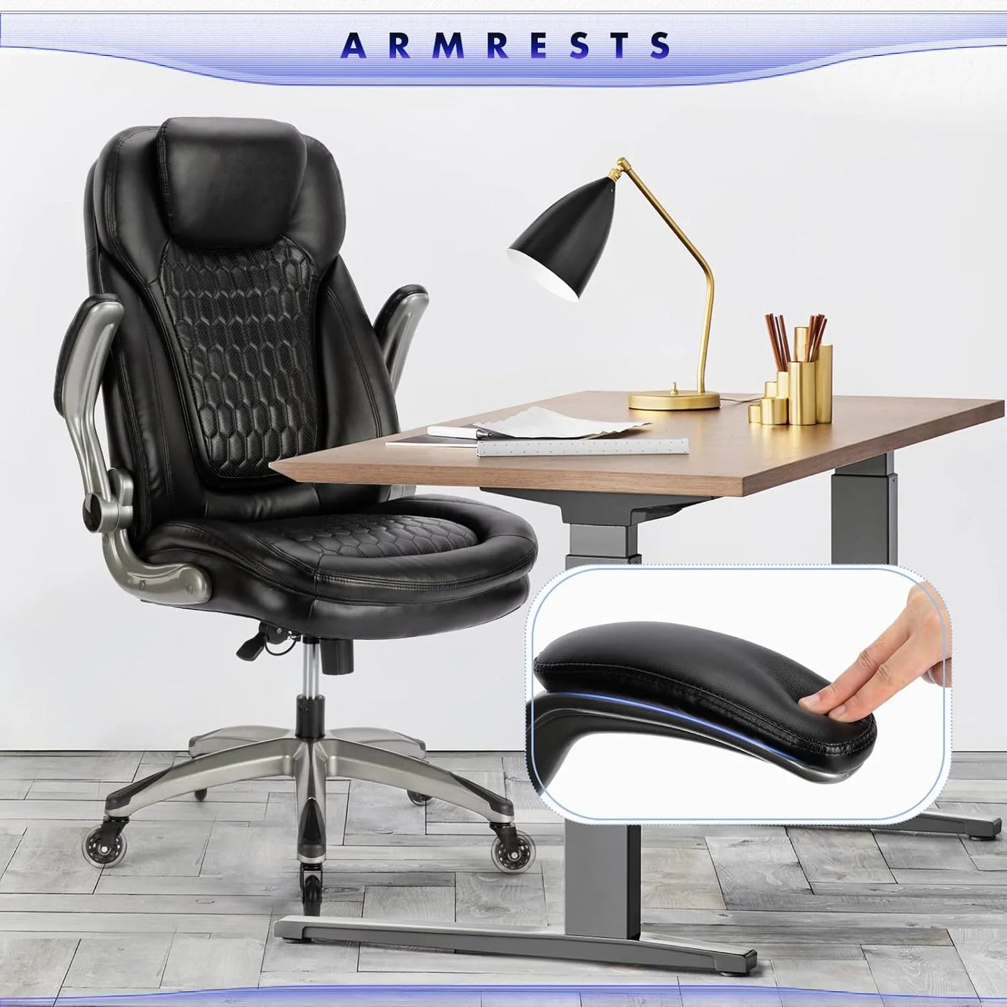 Executive Office Chair Computer Desk Chair Swivel Home Office Chair Upgraded Casters