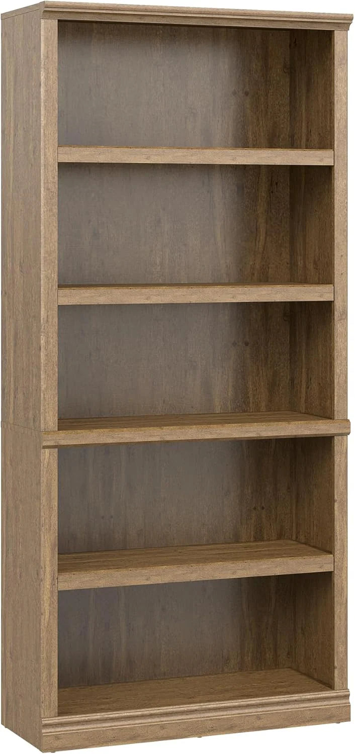 70-Inch Tall White Bookcase 5 Tiers Shelves Open Storage Bookshelf