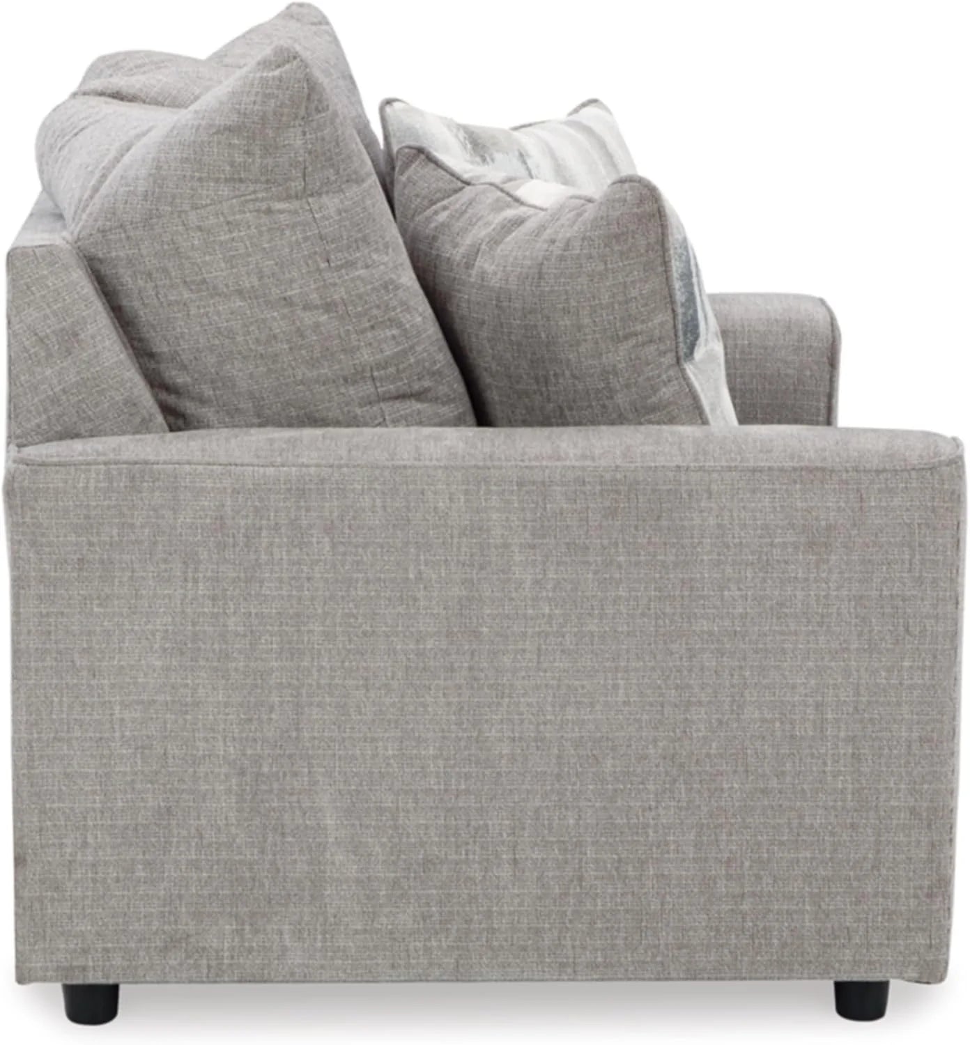 Casual Loveseat with Flared Arms Gray Upholstered Sofa for Living Room