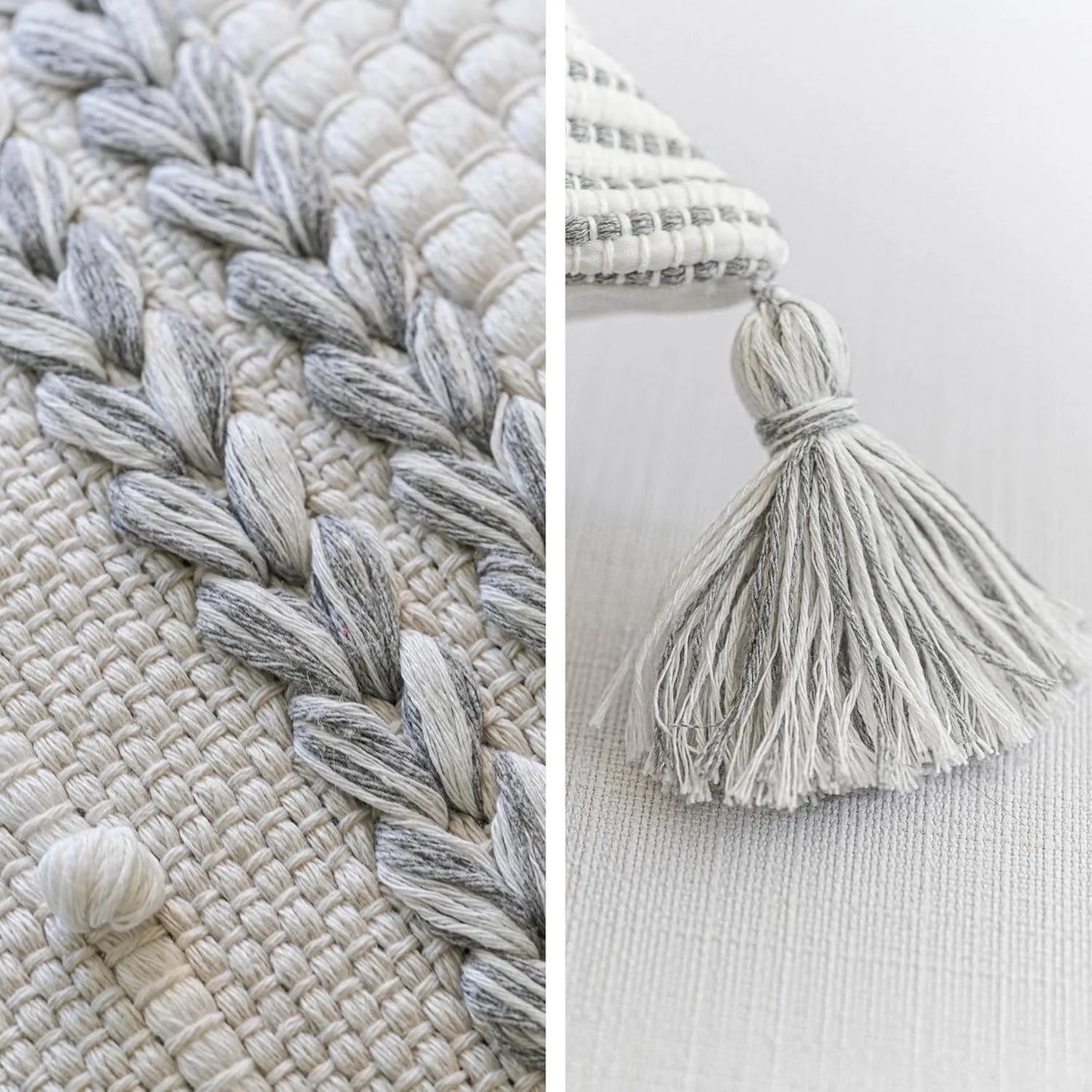 Blue Boho Decorative Throw Pillow Cover 20x20