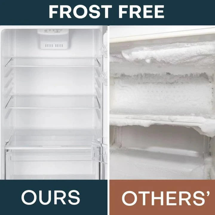 Upstreman 7.7 Cu.Ft. Refrigerator with Freezer, Double Door, Adjustable Thermostat, Large Capacity, Reversible Door Swing, Refrigerator for Apartment, Office, Dorm, Stainless (BD75)