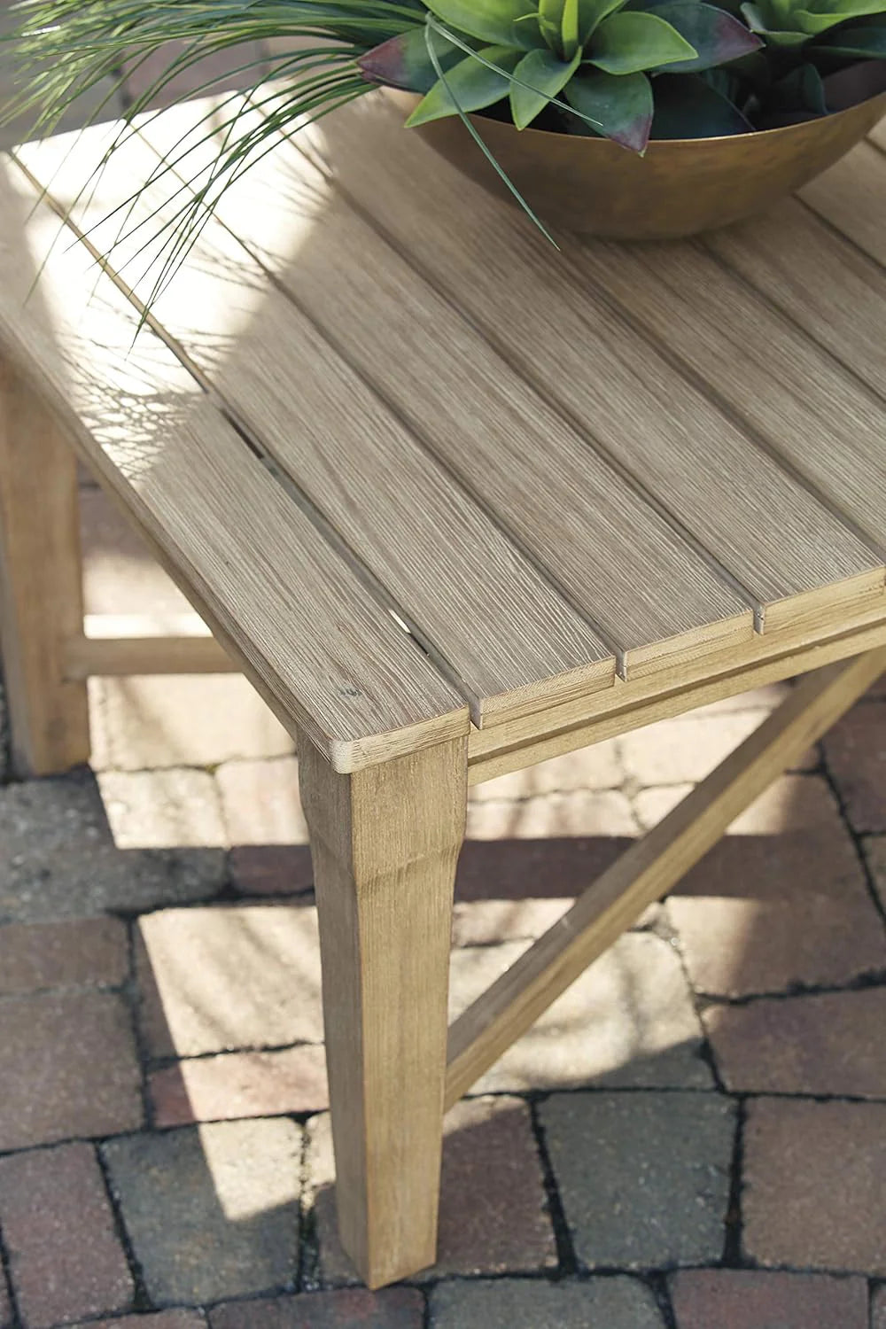 Coastal view outdoor terrace eucalyptus sofa