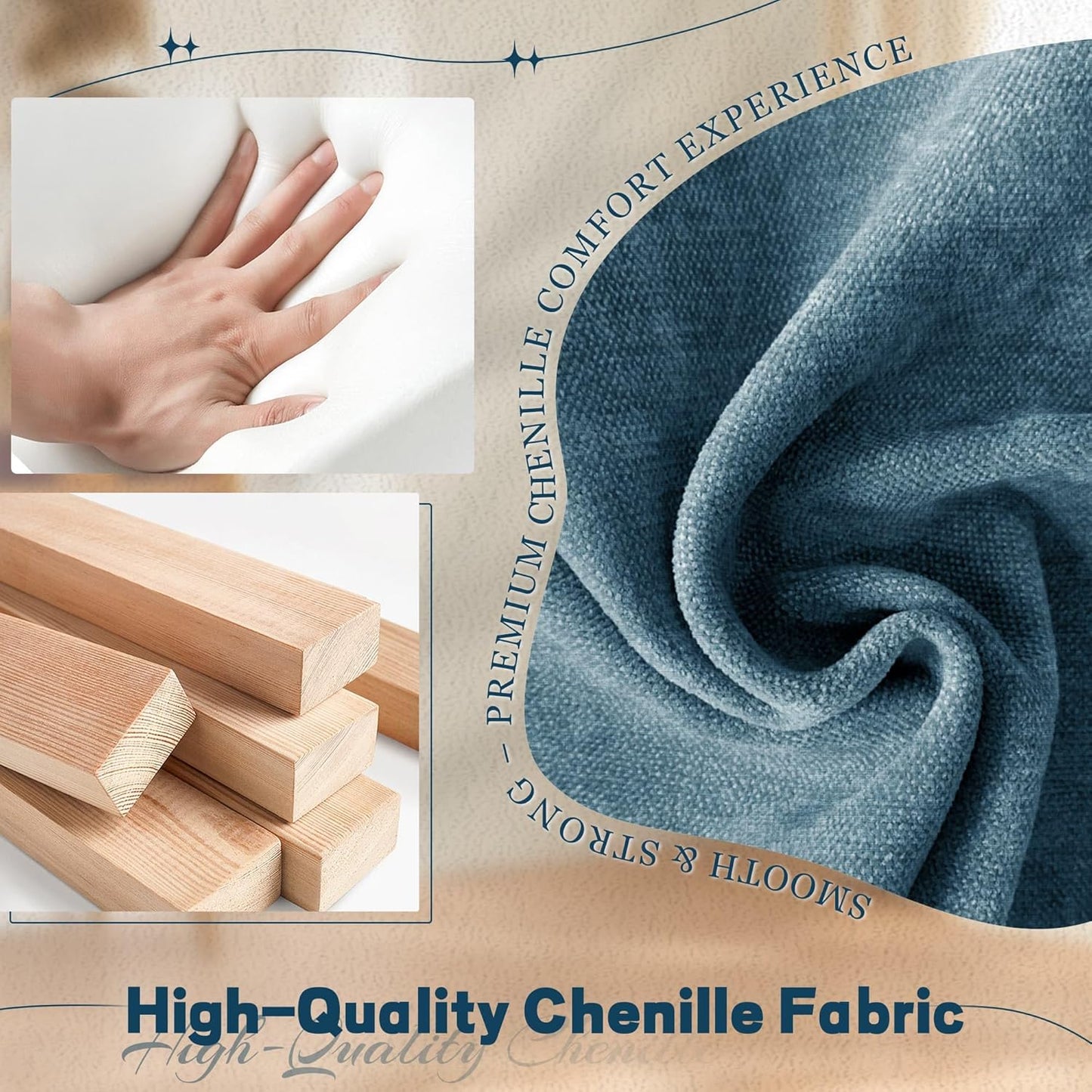 Adult rocking chair, gliding recliner, 360° rotating rocking chair with massage and heating function