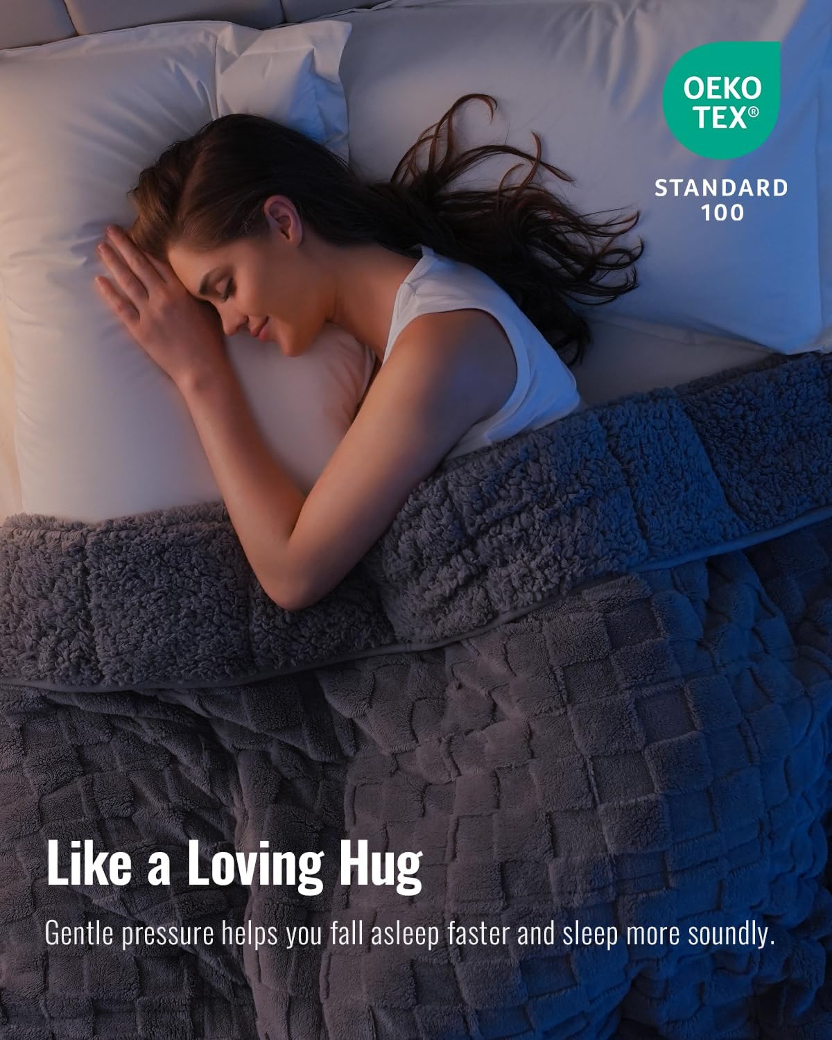 Weighted Blanket Queen Size 15lbs 60x80 inches with Soft Plush Fleece