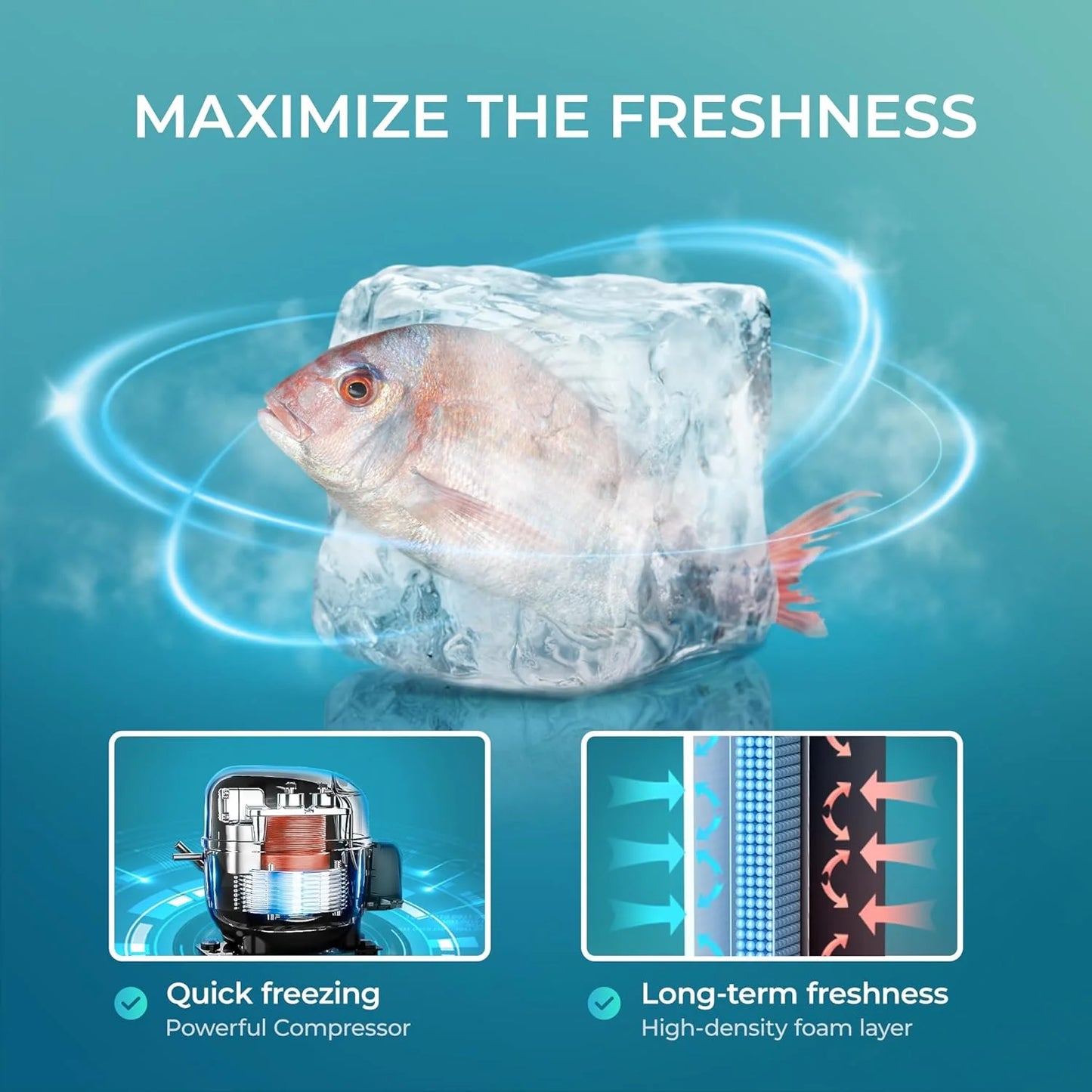 Upright freezer, 3.0Cubic Feet, Single Door Compact Mini Freezer with Reversible Door Small freezer for Home/Dorms/Apartment/Office