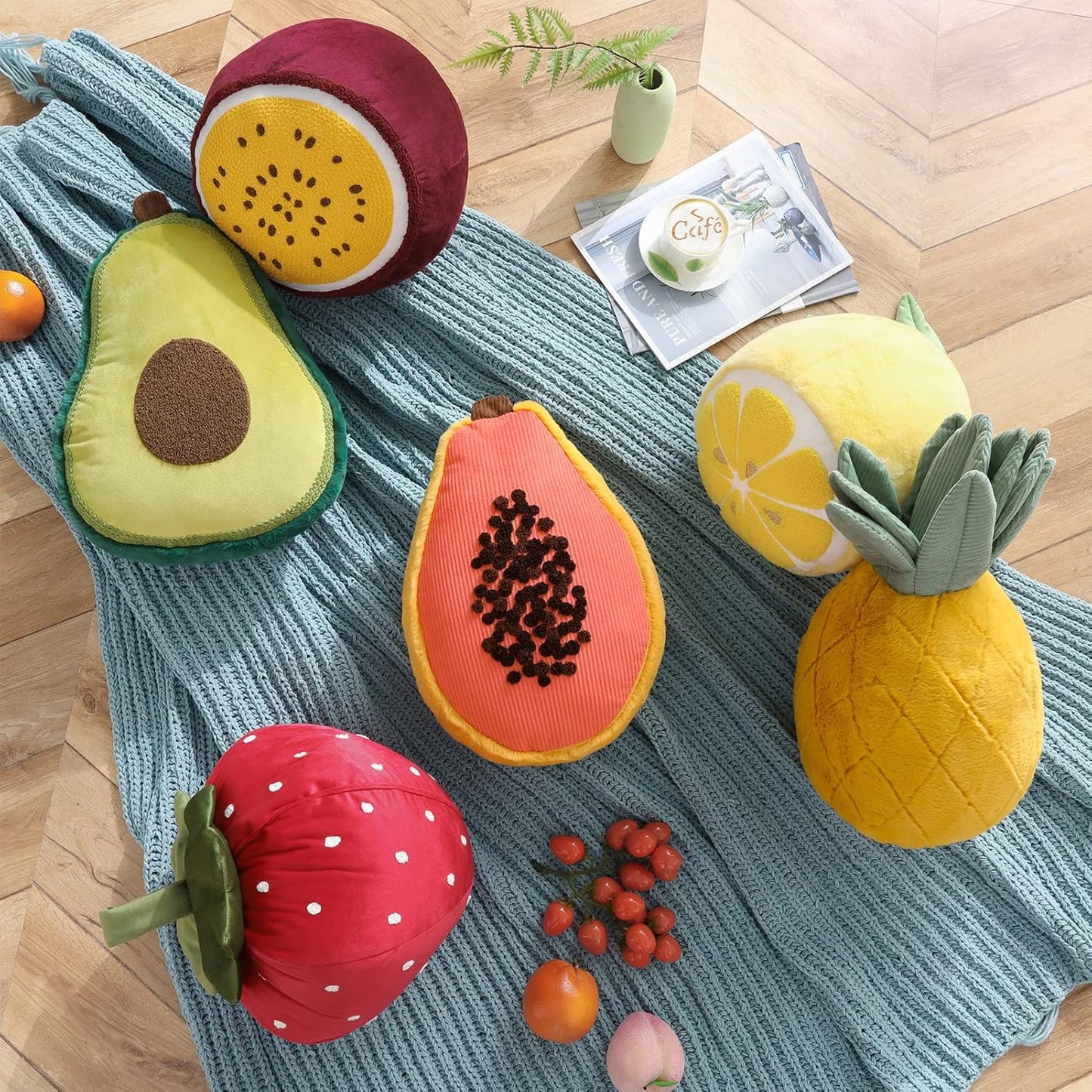 Fruit Shaped Pillows Series Grapefruit Shaped Throw Pillow