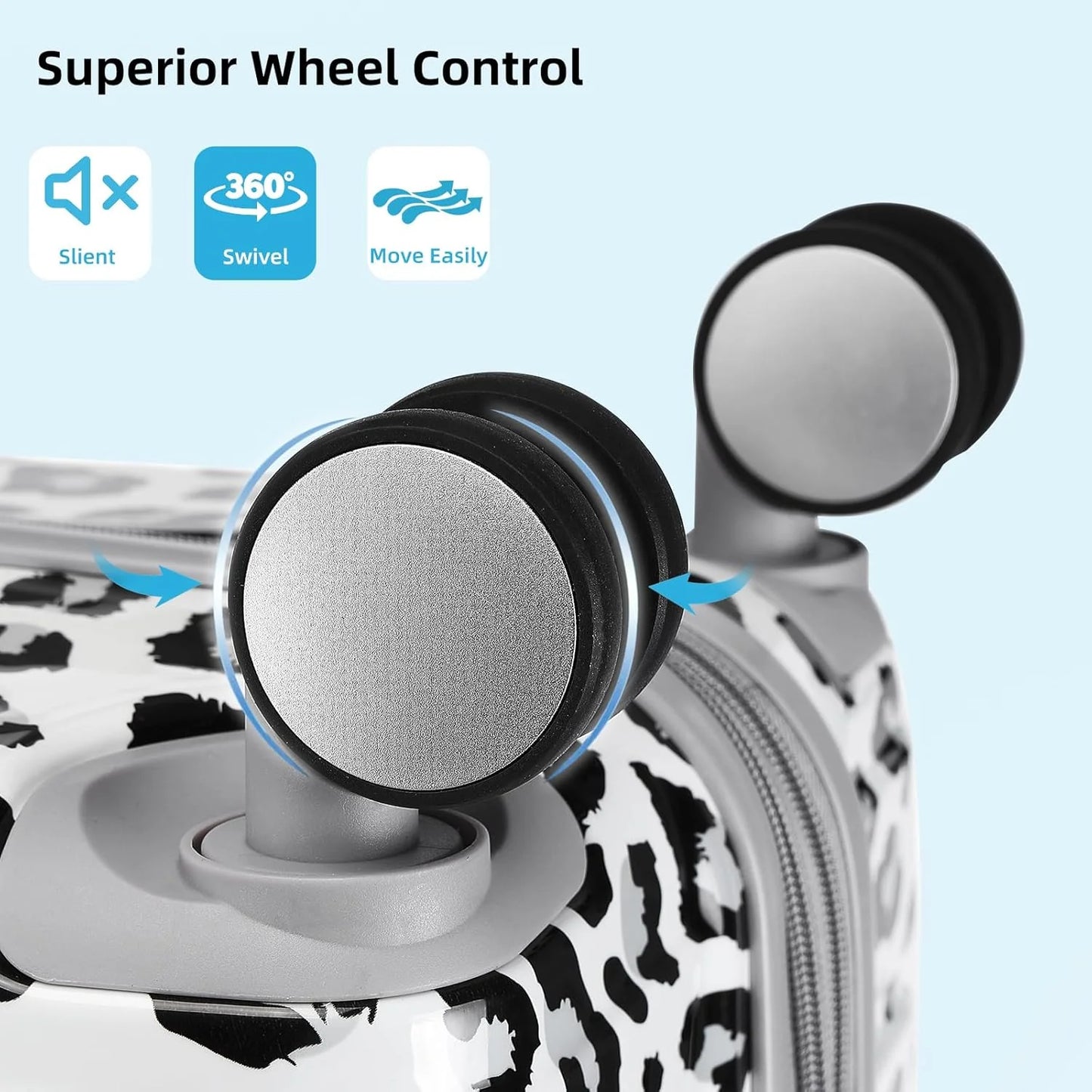 6-piece luggage set, expandable hardshell suitcase set with spinner wheels, lightweight rolling luggage set