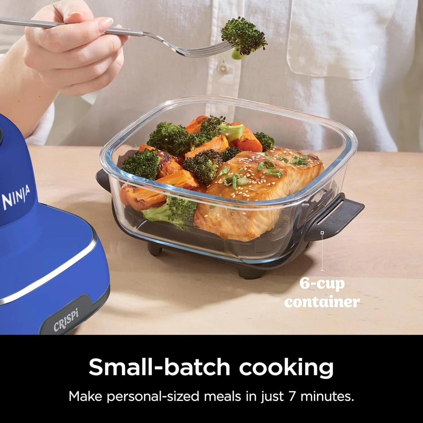 5-in-1 Portable Glass Air Fryer Cooking System, 1500W