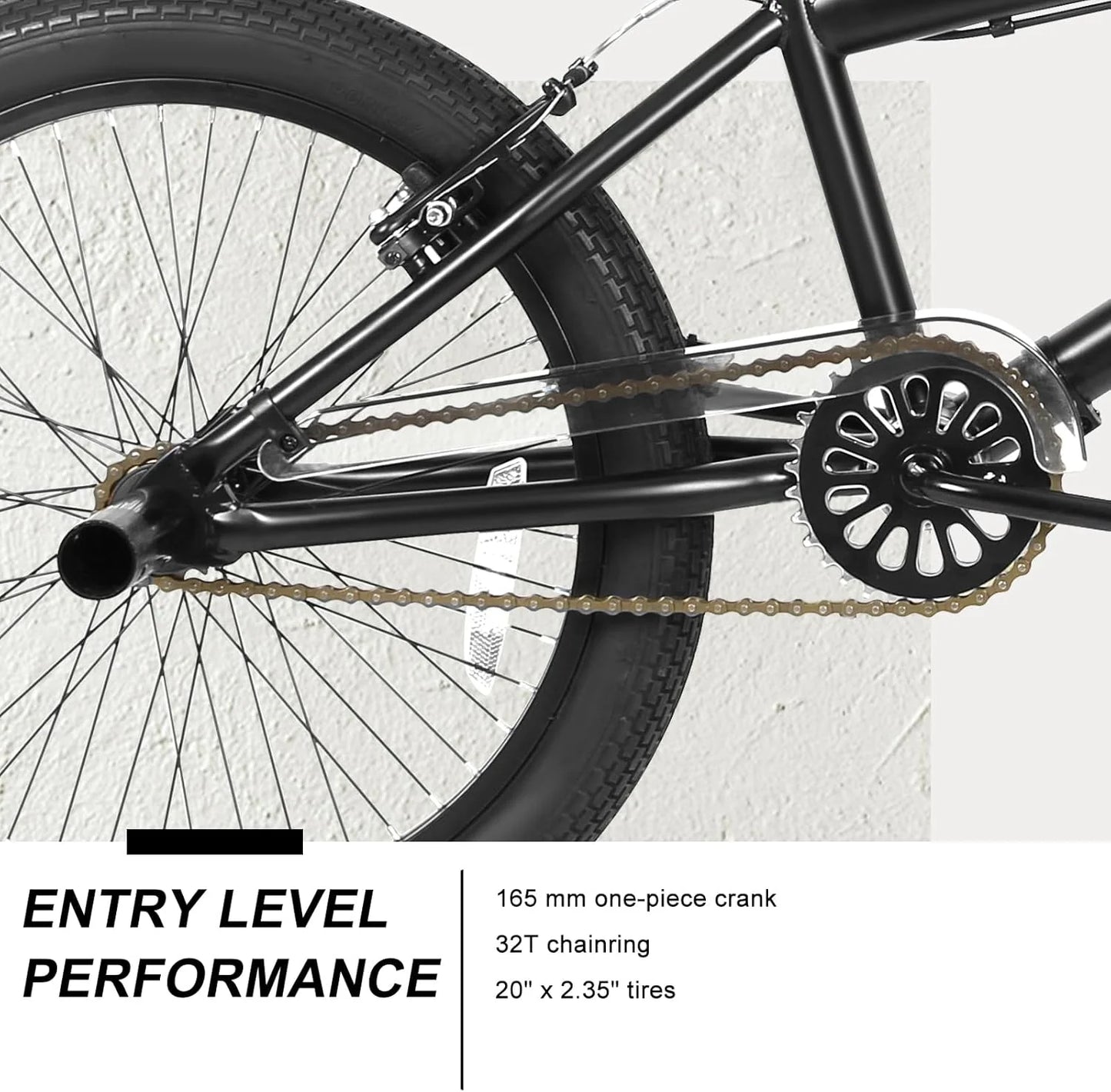 WEIZE Freestyle BMX Bicycle 20 Inch Stunt Bike for Kids and Adults Men and Women High Strength Steel Frame 360 Degree Rotor Freestyle