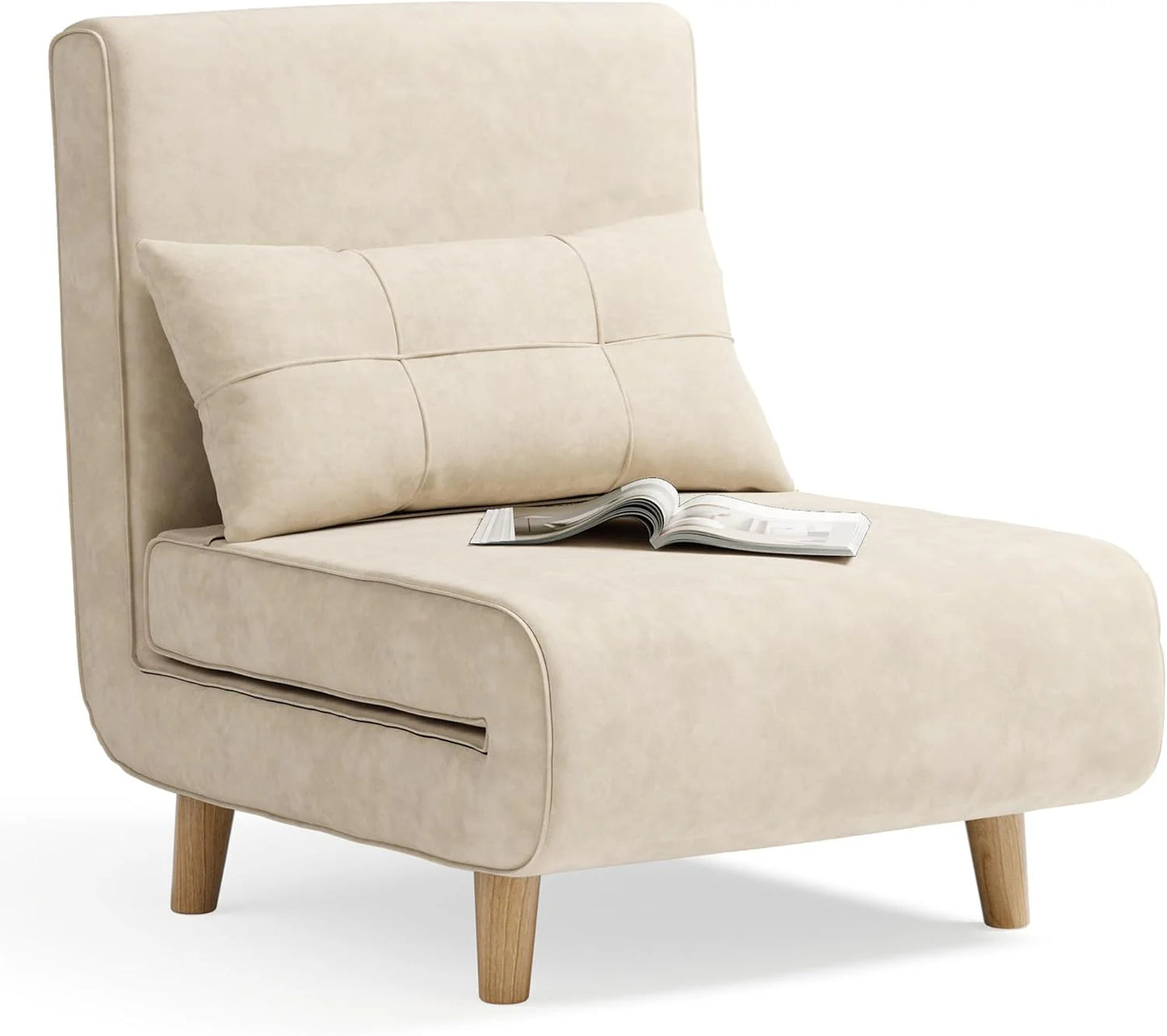 3-in-1 sleeper chair bed, convertible chair bed futon sofa with adjustable backrest