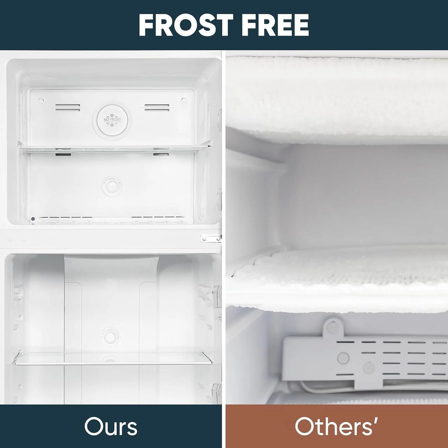 Upstreman 7.7 Cu.Ft. Refrigerator with Freezer, Double Door, Adjustable Thermostat, Large Capacity, Reversible Door Swing, Refrigerator for Apartment, Office, Dorm, Stainless (BD75)